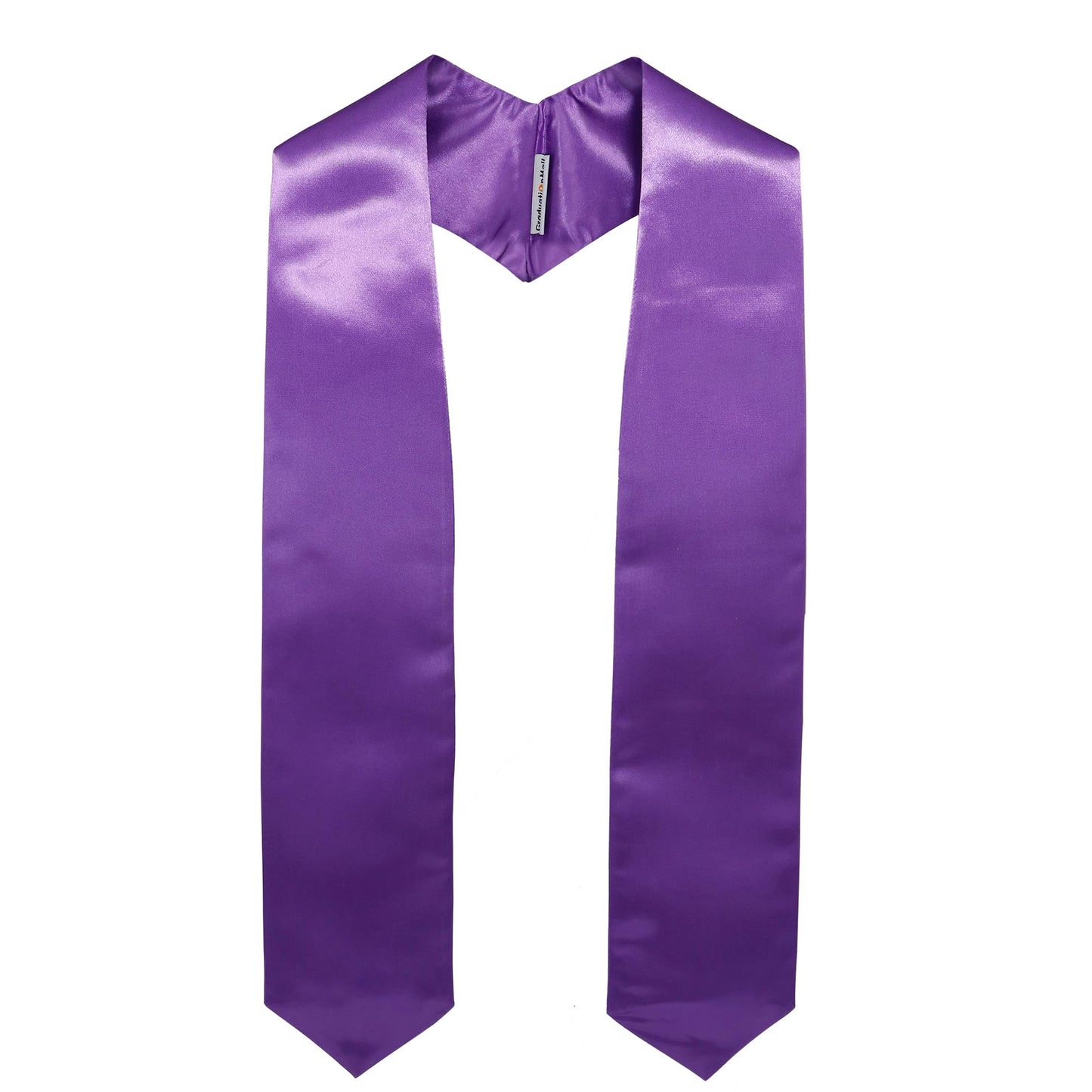 GraduationMall Unisex Adult Plain Graduation Stole 60" Purple