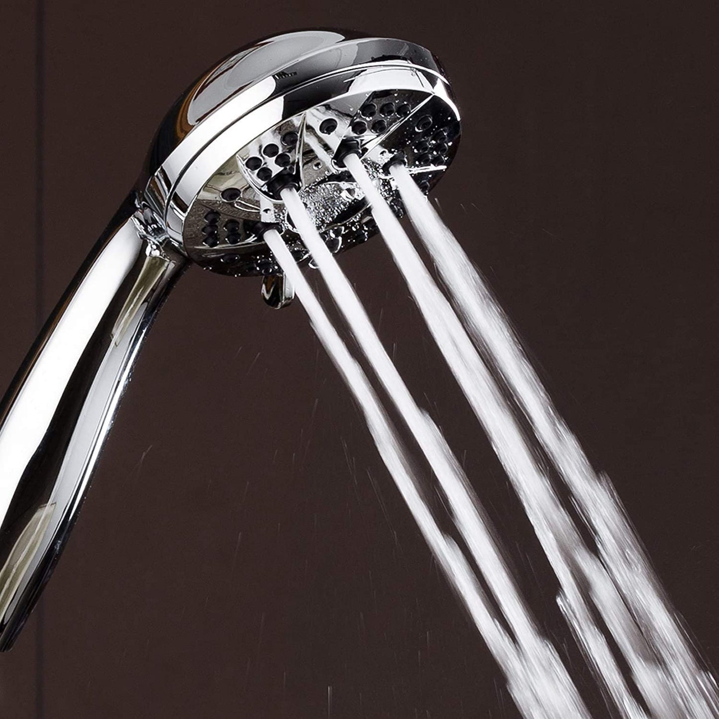 AquaDance High Pressure 6-Setting 3.5" Chrome Face Handheld Shower with Hose for the Ultimate Shower Experience! Officially Independently Tested to Meet Strict US Quality & Performance Standards!