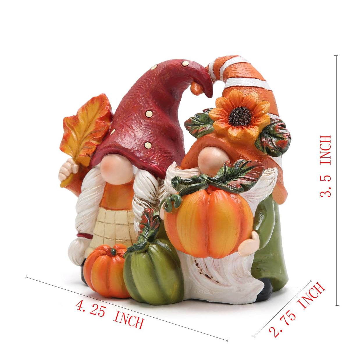 Hodao Fall Thanksgiving Pumpkin Gnome Decoration, Home Harvest Certerpiece