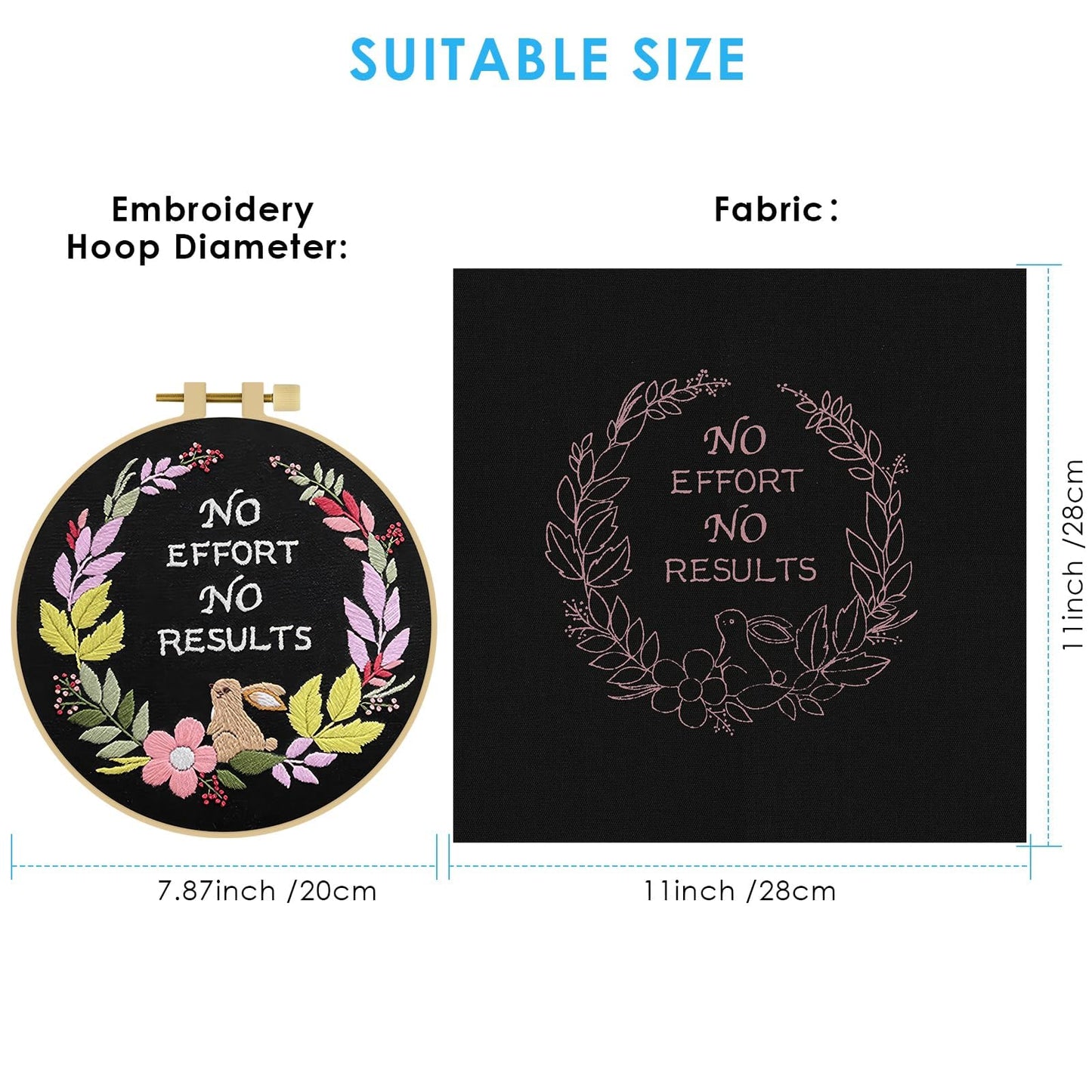 4 Pack Beginner Embroidery Kits for Adults DIY Starter Kit with 33 Stitch Techniques, Stamped Patterns, Embroidery Hoop, Colorful Threads, Tools, Step by Step Instructions & Video Tutorial