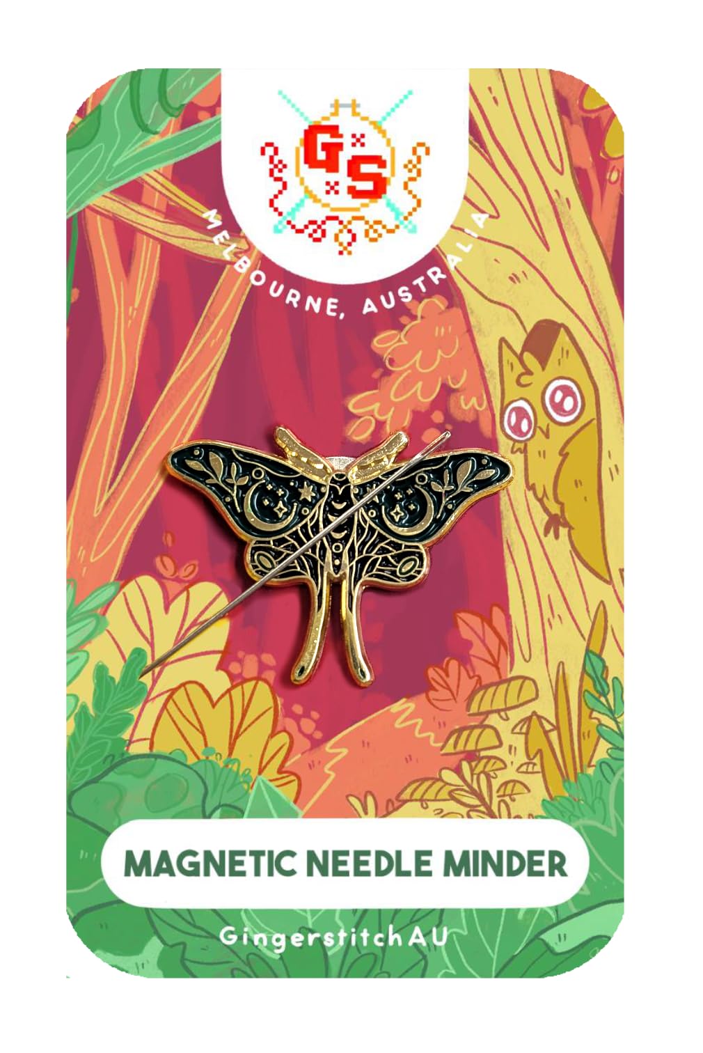 Luna Moth Needle Minder