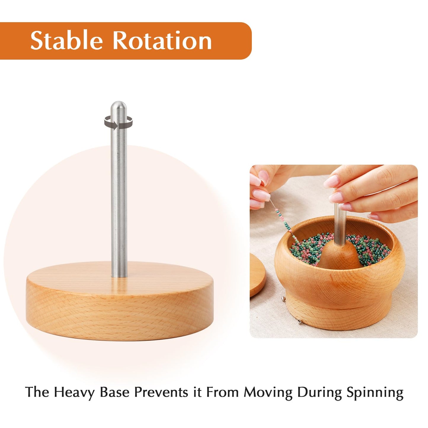 Karsspor bead spinner for Jewelry Making, bead spinner Kit with 3000 PCS Seed Beads, Beading Needles, Beading Tools, Bowl for Waist Chains, Bracelets, Necklaces