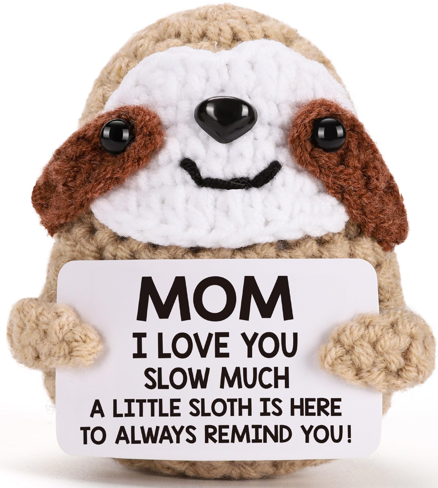 MBL Gifts for Mom Birthday Mother's - Mothers Day Easter Funny Cute Romantic Crochet Sloth for Mama Bonus Step Mother from Daughter Son, Mom I Love You Sloth Much