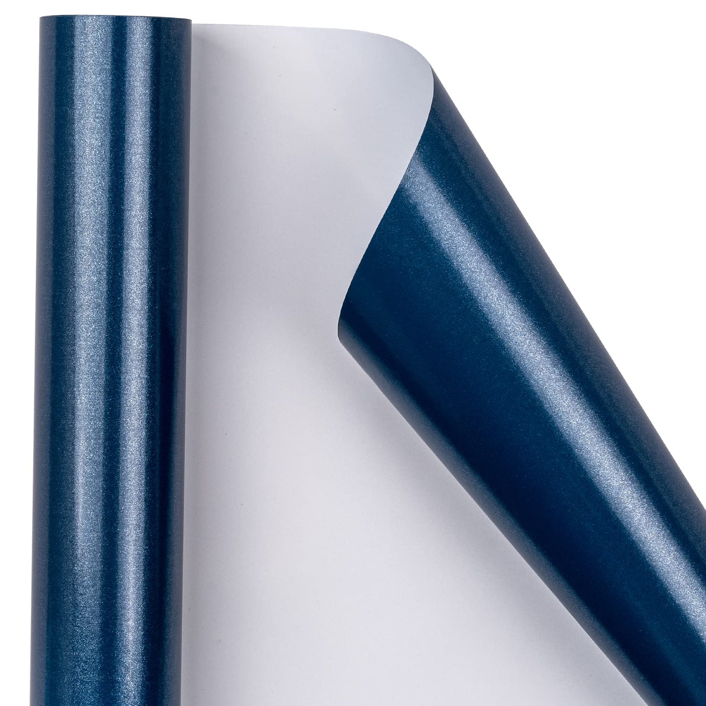 Wrapping Paper Roll - Mini Roll - 17 Inch X 33 Feet - Royal Blue Pearlized Paper for Birthday, Holiday, Wedding, Baby Shower