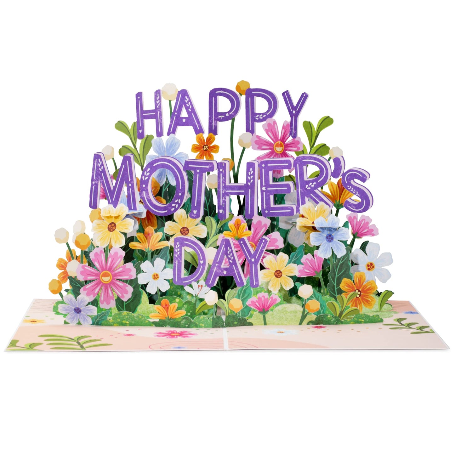 Paper Love Frndly 3D Pop Up Happy Mothers Day Card, Handcrafted - 100% Recycled and Eco-Friendly, 8" x 6" Cover - with Note Tag