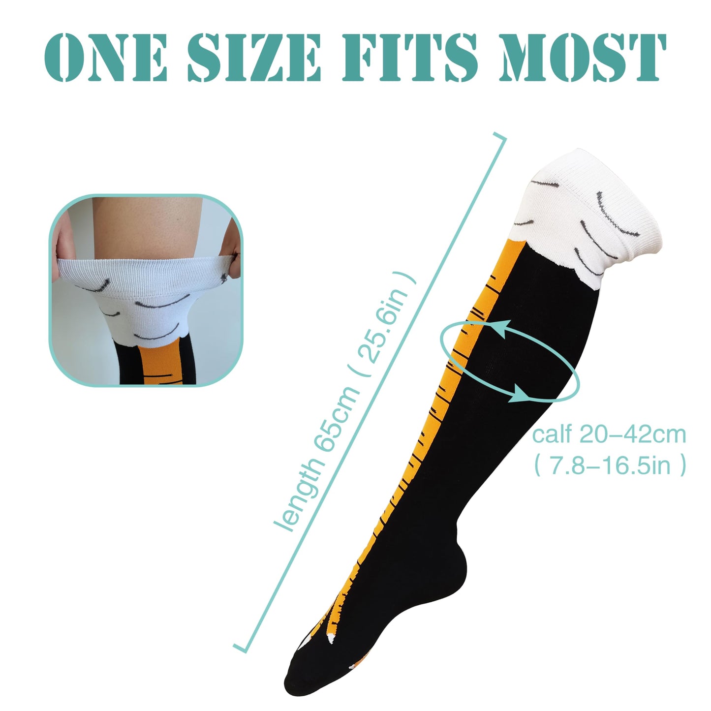 White Elephant Gifts for Adults Chicken Leg Socks Funny Novelty turkey Socks thanksgiving Christmas stuffers Gag Gifts Chicken Feet Sock for Women Man and Kids