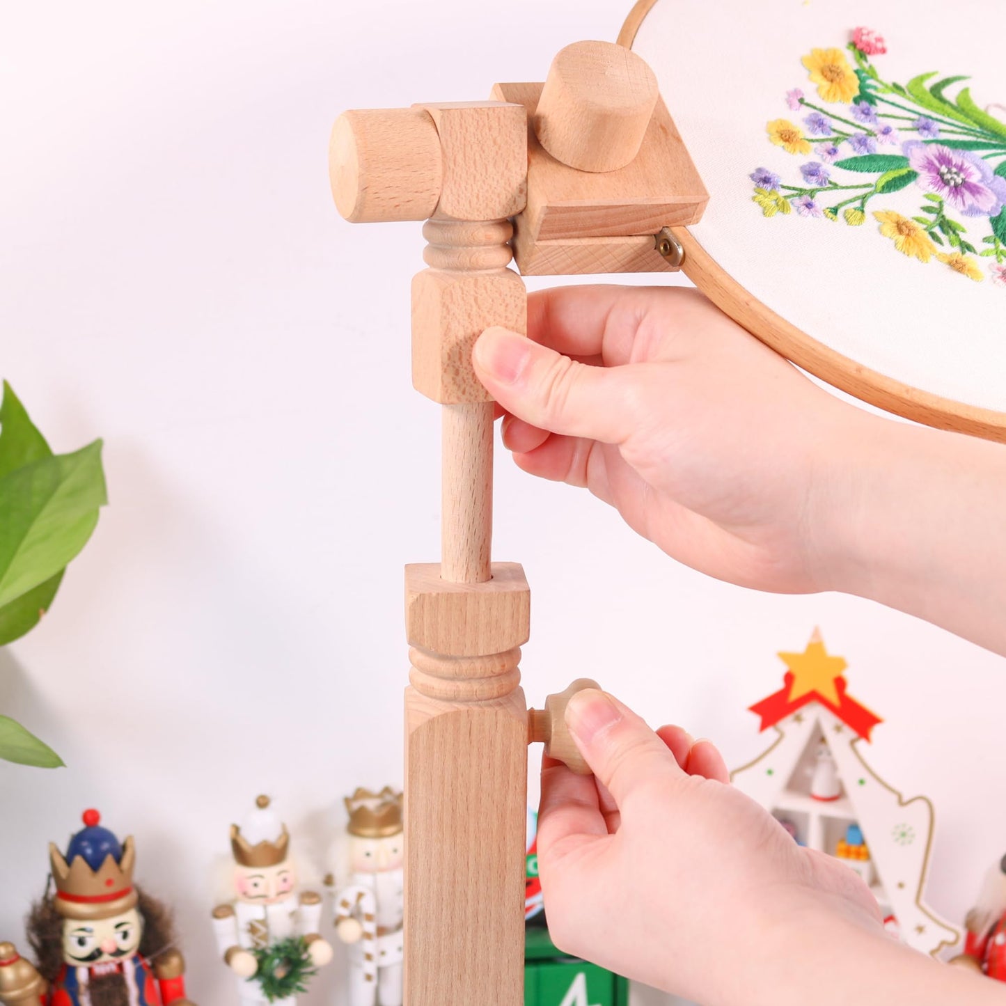 Guofa Embroidery Hoop Holder, Rotated Cross Stitch Stand, Lap Embroidery Stand for DIY Craft, Sewing Needlepoint Frame Holder