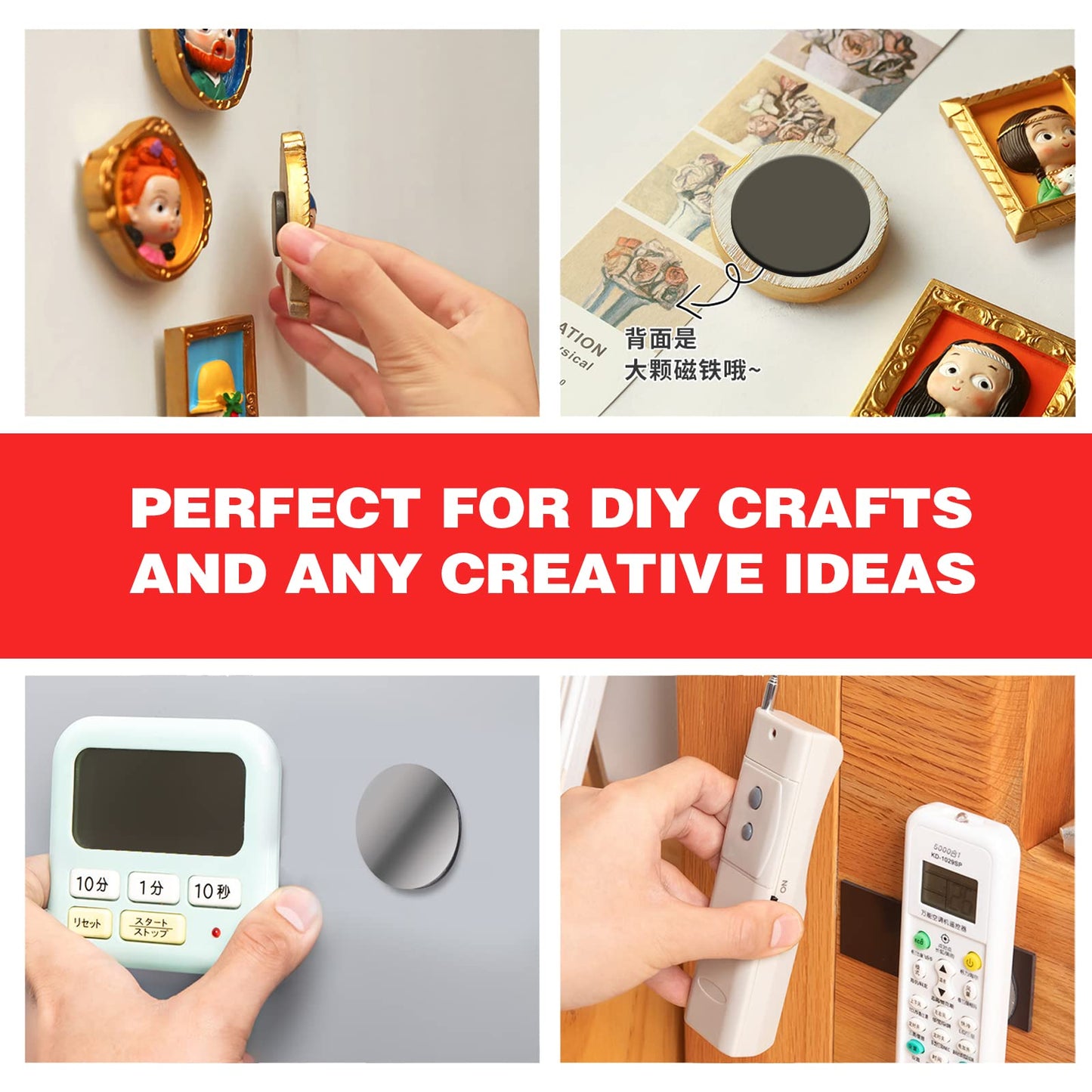 Round Small Magnet Dots with Adhesive Backing for Crafts DIY School Office Home Flexible Circle Magnetic Dot with Self Adhesive Alternative to Magnets Tape Sheet 50 PCS 25mm (Diameter 1.0”X 0.08”)