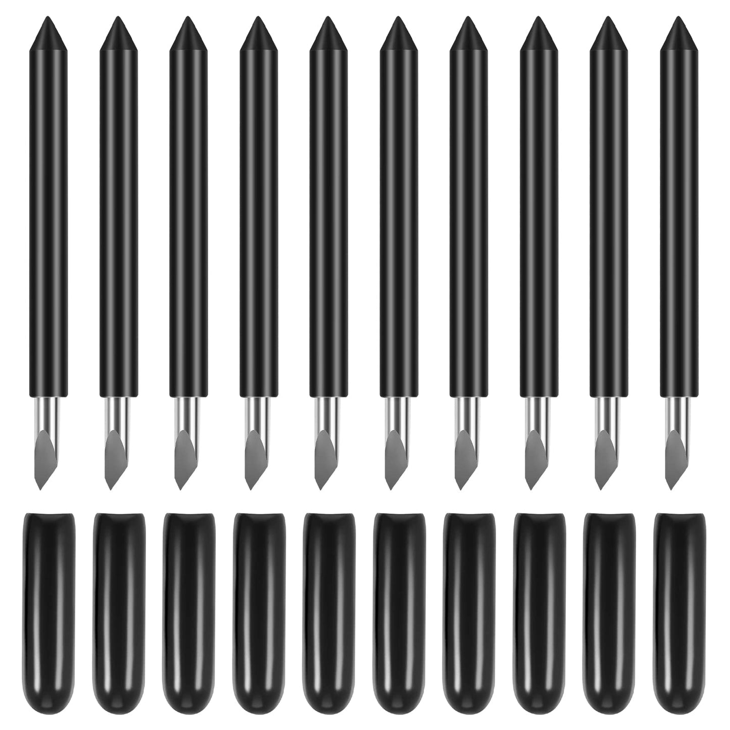 10PCS Deep Point Cutting Blades Compatible with Maker/Maker 3/Explore Air/Air 2/Explore Air 3 Cutting Machines Replacement Blades for Glitter Vinyl, Cardstock, Faux Leather, Adhesive Foil, Vellum