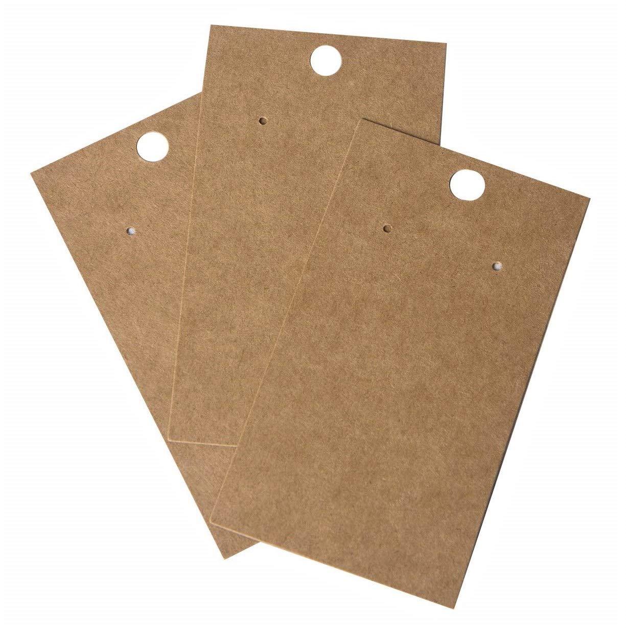 400 Pack Earring Cards - Earring Display Cards - Custom Earring Cards for Earring Display - Hanging Earrings - Bulk Earring Cards - 2 x 3.5 Inches - Brown (Pack of 400)