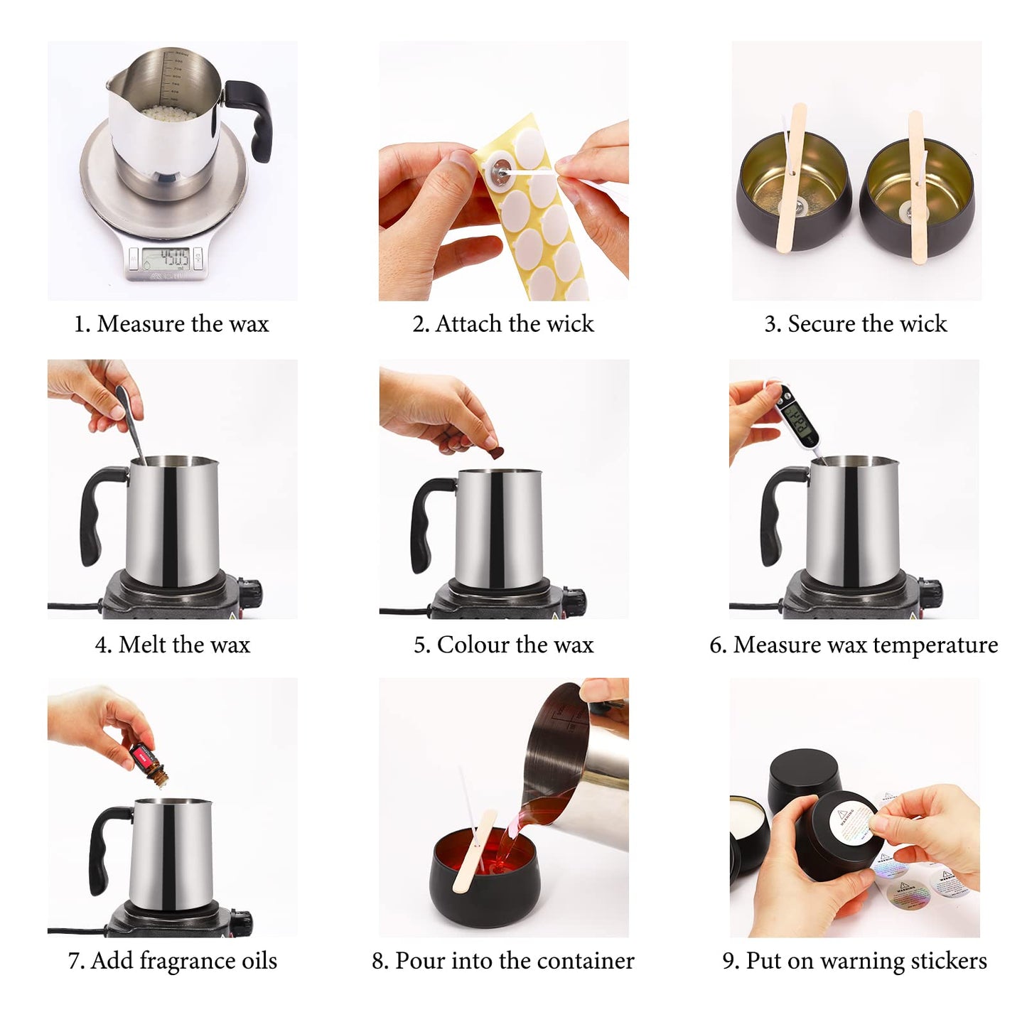 Candle Making Kit for Adults - Full Set Candle Making Supplies - Soy Candle Kit - DIY Starter Scented Soy Candle Making Kit - Perfect Decoration for Family Life