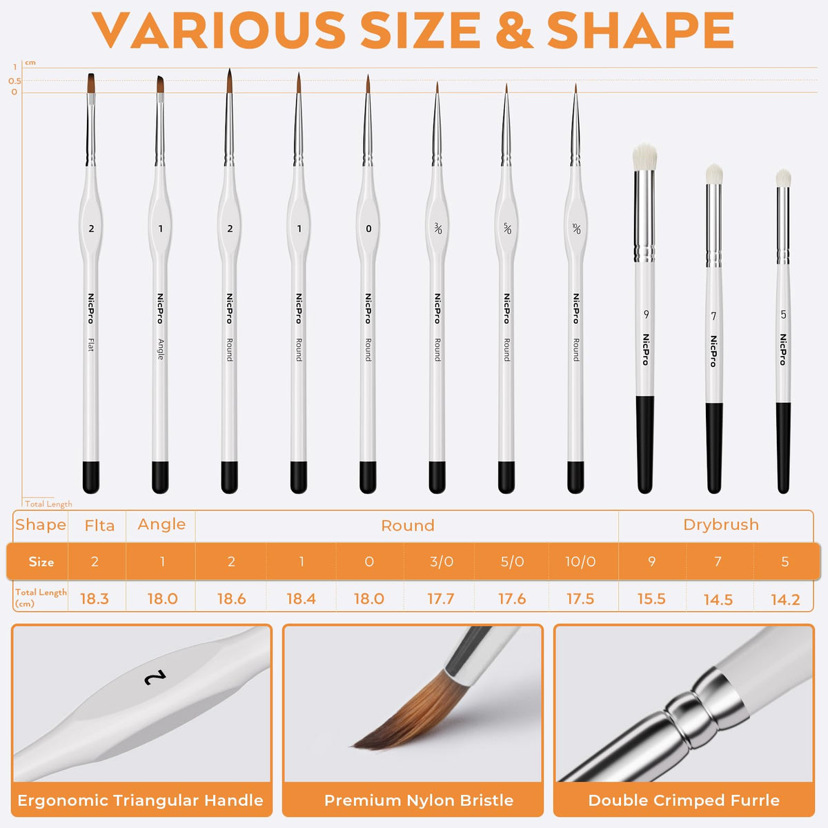 Miniature Painting Kit with Wet Palette, Detail Paint Brush Drybrush
