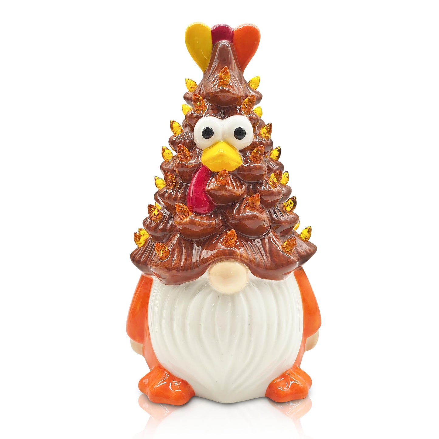 Thanksgiving Decorations, Thanksgiving Gnomes Ceramic Tree Decor, Ceramic Turkey Gnome Tree Decor, Turkey Decorations Indoor