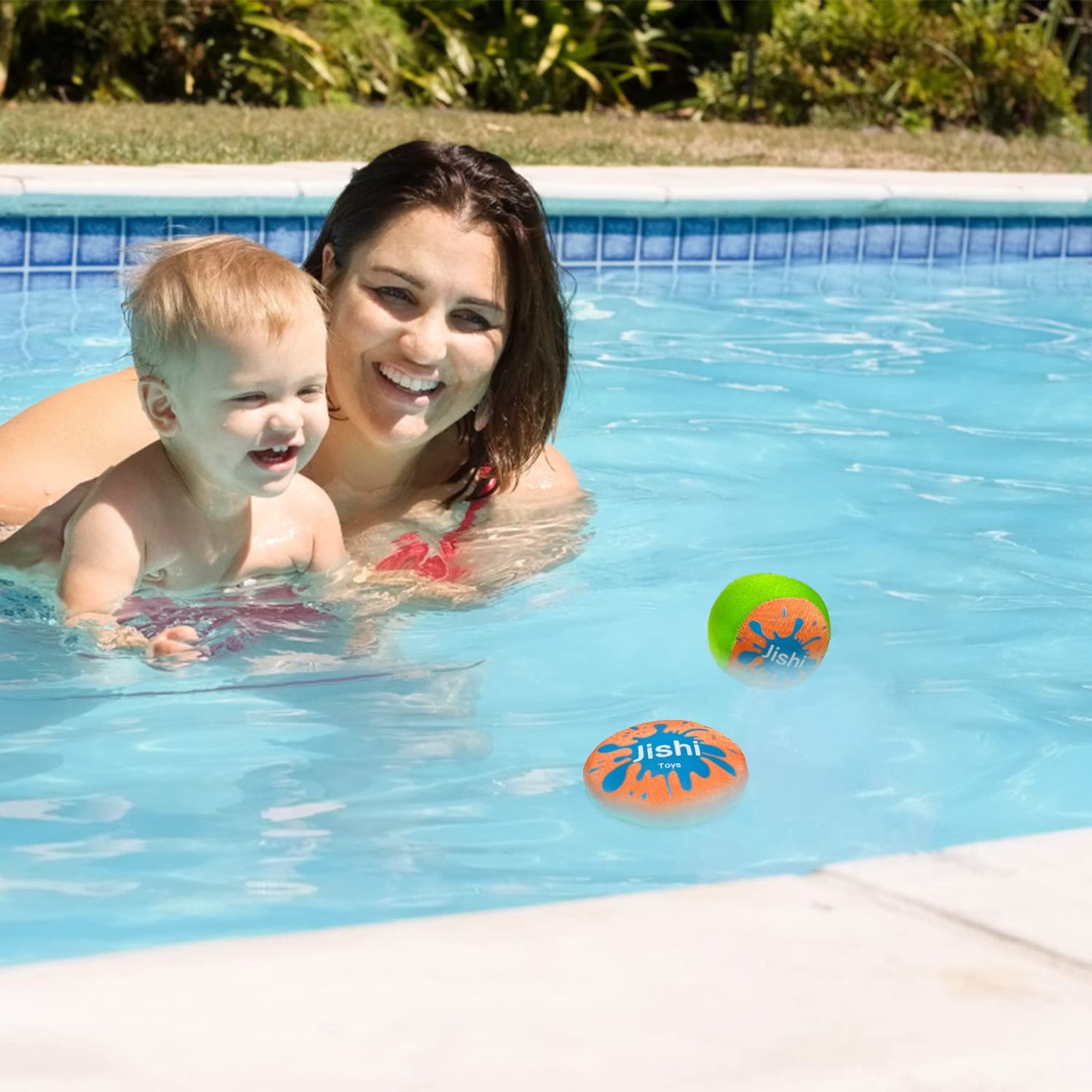 Jishi Skip Water Balls Beach Pool Toys for Kids 8-12 Boys Outdoor Summer Water Fun, Water Bouncing Ball Gift Swimming Pool Games Activities for Kids Ages 3-5 4-8-12 Year Old Boys Teens Adults & Family