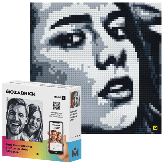 MOZABRICK Photo Construction Set Model S - Transform Any Picture into a Mosaic Wall Art Using Our Constructor and Web App. Infinite Pixel Art Possibilities Using Your Photos!
