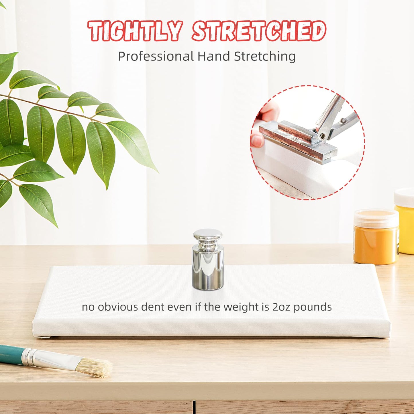 10Pcs Stretched Canvas 5x7, 8x10 (5 of Each) Primed 100% Cotton Art Canvases for Painting for Acrylic Pouring, Oil Paint