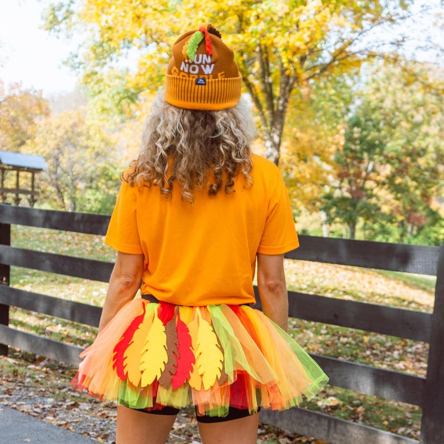 Gone For a Run Turkey Trot Running Tutu Skirt for Women | Adult Tutus | Lightweight| Running Costume Tutu | Turkey Skirt Tutu