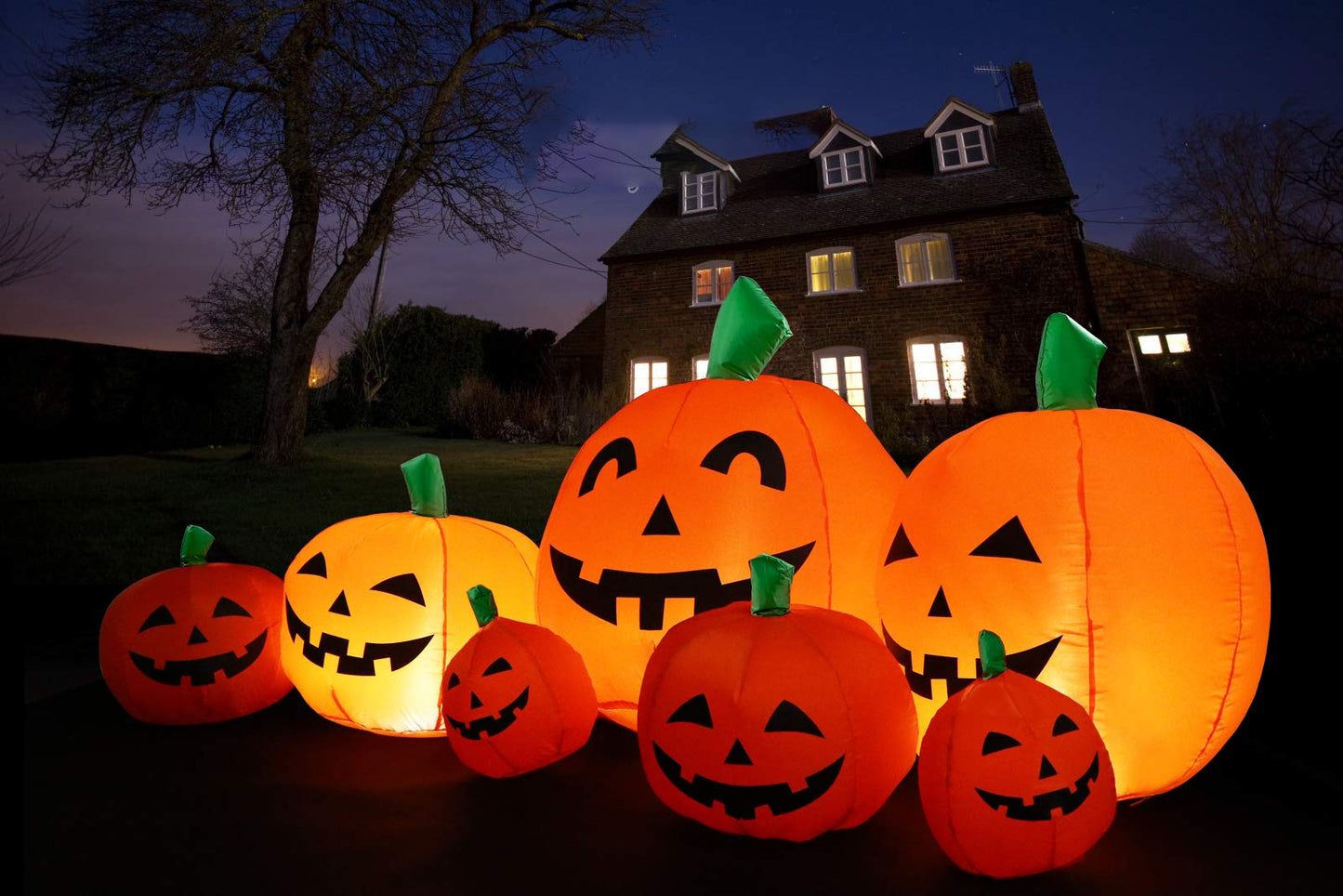 7 Ft Halloween Blow up Inflatable Pumpkin Decoration-Lighted Halloween Inflatable Pumpkin for Home Yard Garden Indoor and Outdoor Decoration