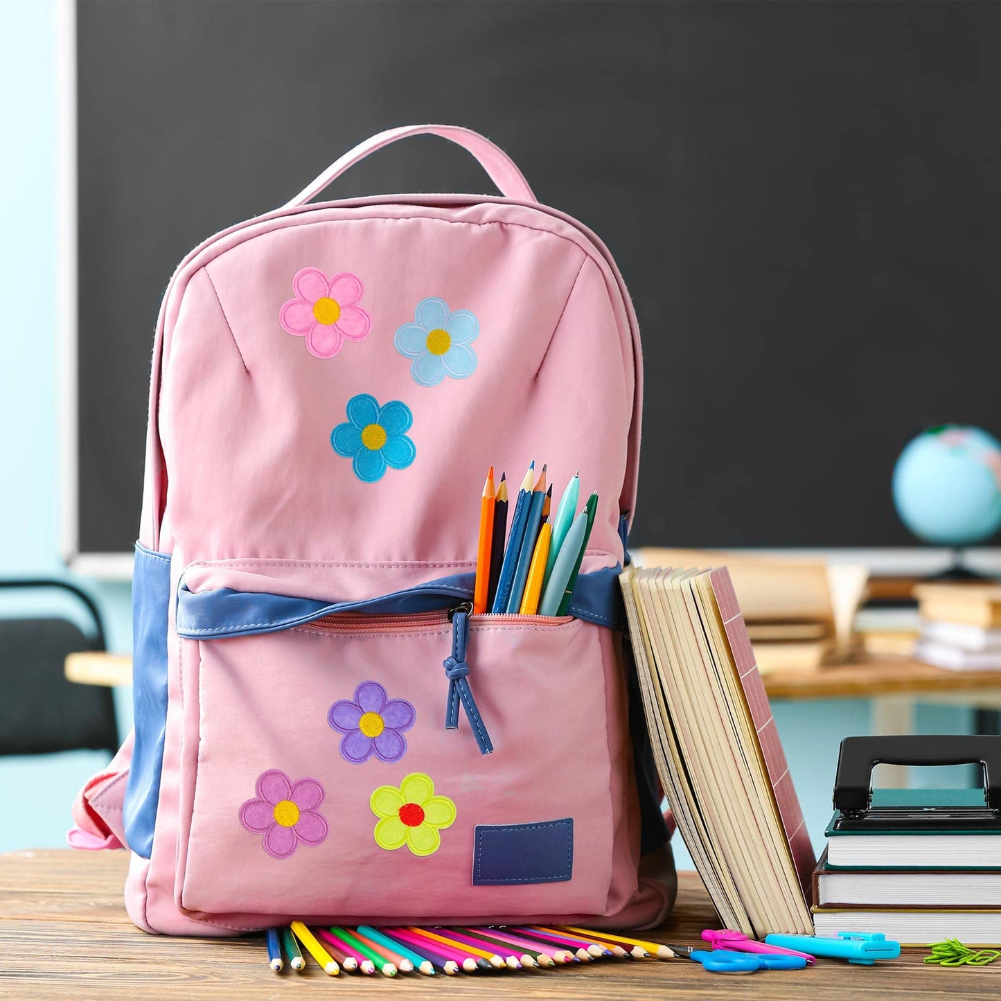 20 PCS Flower Iron on Patches, PAGOW 5 Petals Flower Applique Patch, Sew On Embroidered Applique Sewing Patches for Bags, Jackets, Jeans, Clothes DIY Patches, 2.04inchx2.04inch (W*H) 20 Colors