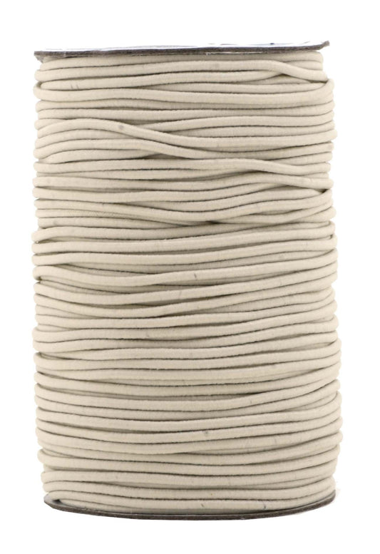 Mandala Crafts 2mm Cream Elastic Cord for Jewelry Making - 76 Yds Stretchy Cord Round Elastic Strings for Bracelets Making String - Stretchy String for Crafts Beading