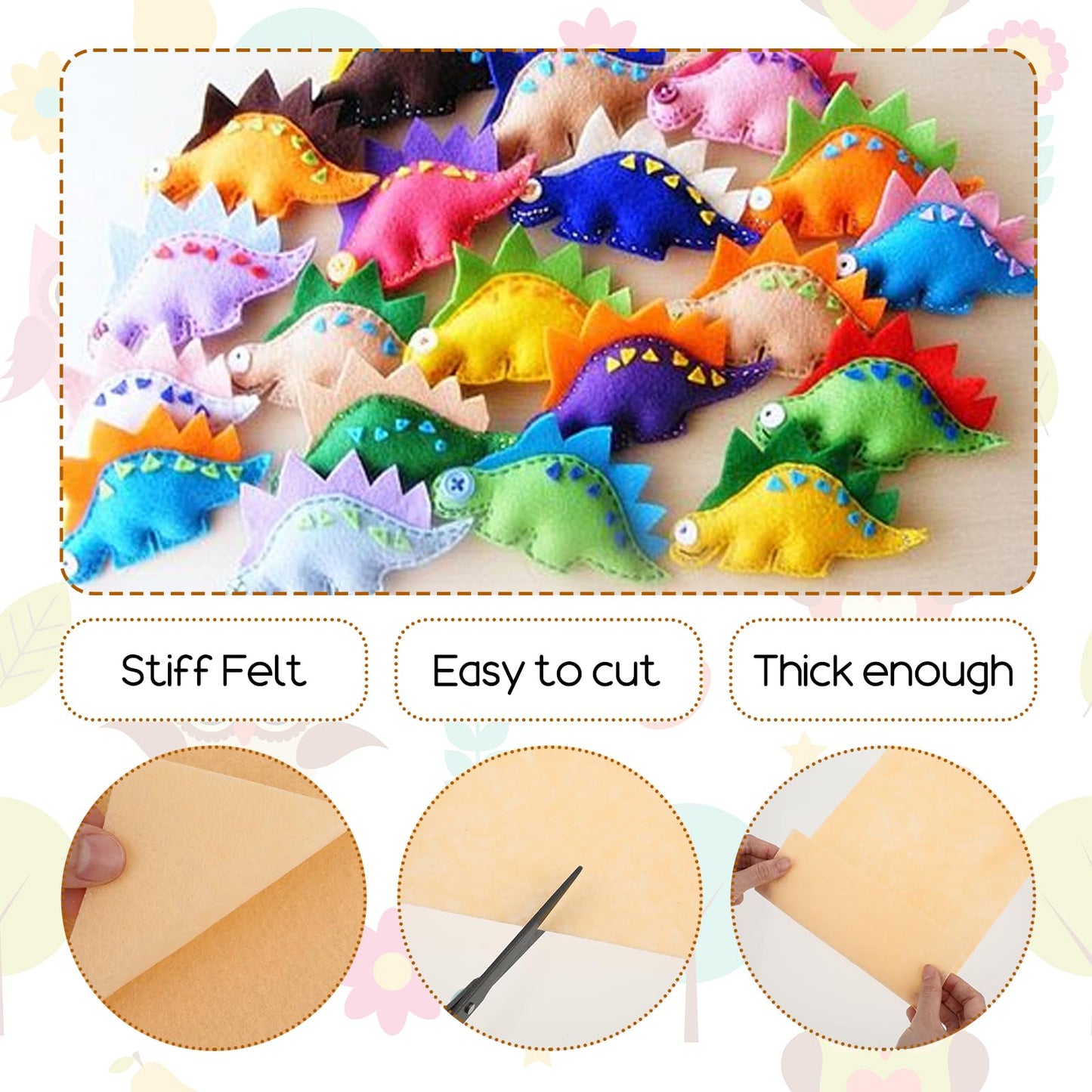 Felt Sheets Fabric, 7" x 11" Felt Fabric for Crafts 10Pcs Halloween Christmas Fabric Fall Felt for DIY and Sewing Projects(Skin Color)