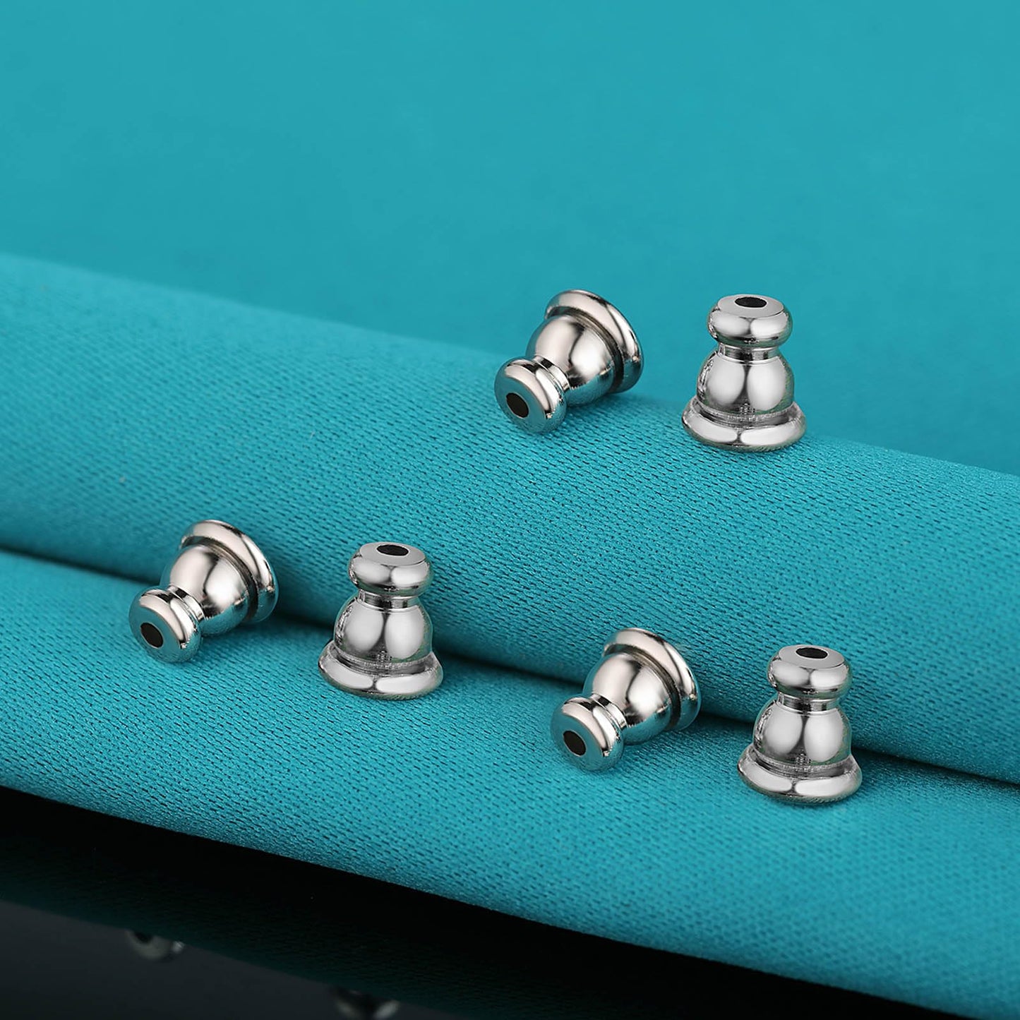 Catinee Earring Backs Replacements,14k Plated White Gold Earrings Back for Studs Secure,Hypoallergenic Earring Backs Apply to Earring Backs for Droopy Ears(6pcs/3pair)