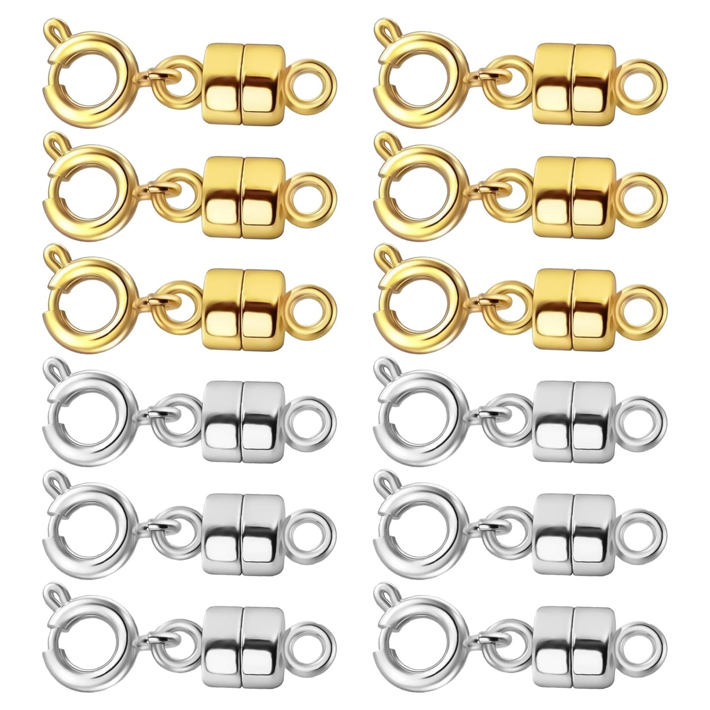 Ofiuny Magnetic Clasps for Necklaces Strong Magnetic Necklace Clasps and Closures, 14K Gold and Silver Bracelet Converter for Women