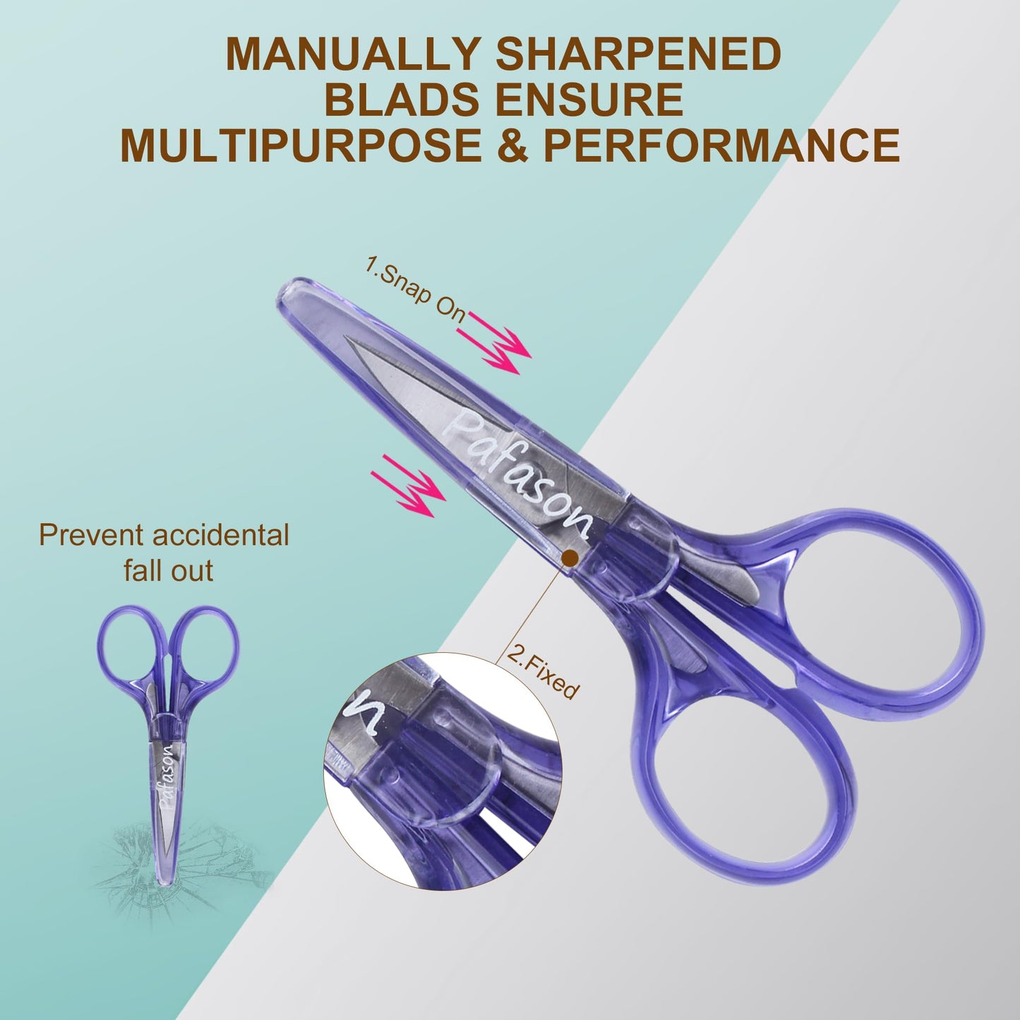 Sharpest & Precise Embroidery Scissor Set 2 PC Curved Straight for Quilting Sewing Knitting Crafting Cross Stitch Crochet Thread Yarn Paper Fabric Detail Cutting Stainless Steel Safety Case