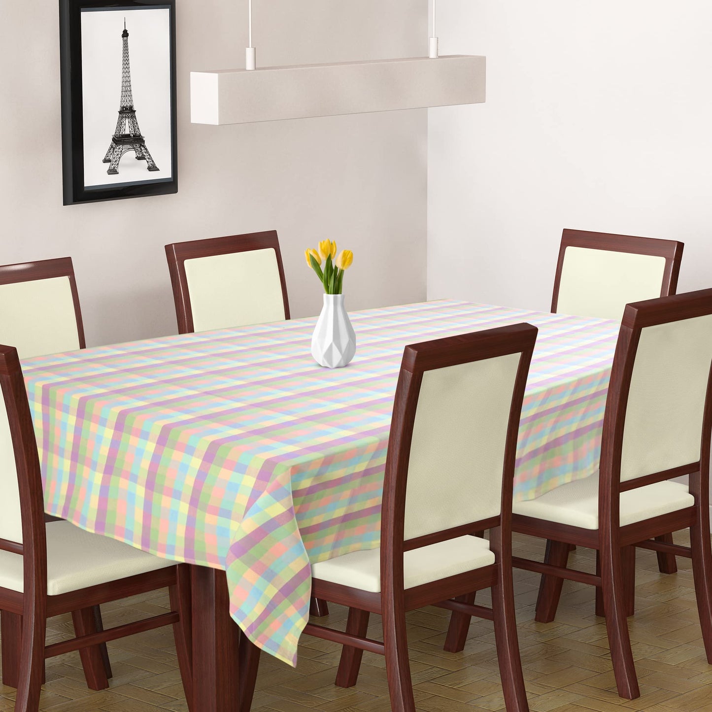 Easter Tablecloth Buffalo Check Table Cloth Tabletop Cover Kitchen Dining Tablecloth 100% Cotton Great Parties Wedding Holiday Dinner Easter Rectangle 60X84 Inches 6-8 Seats Table Cloth