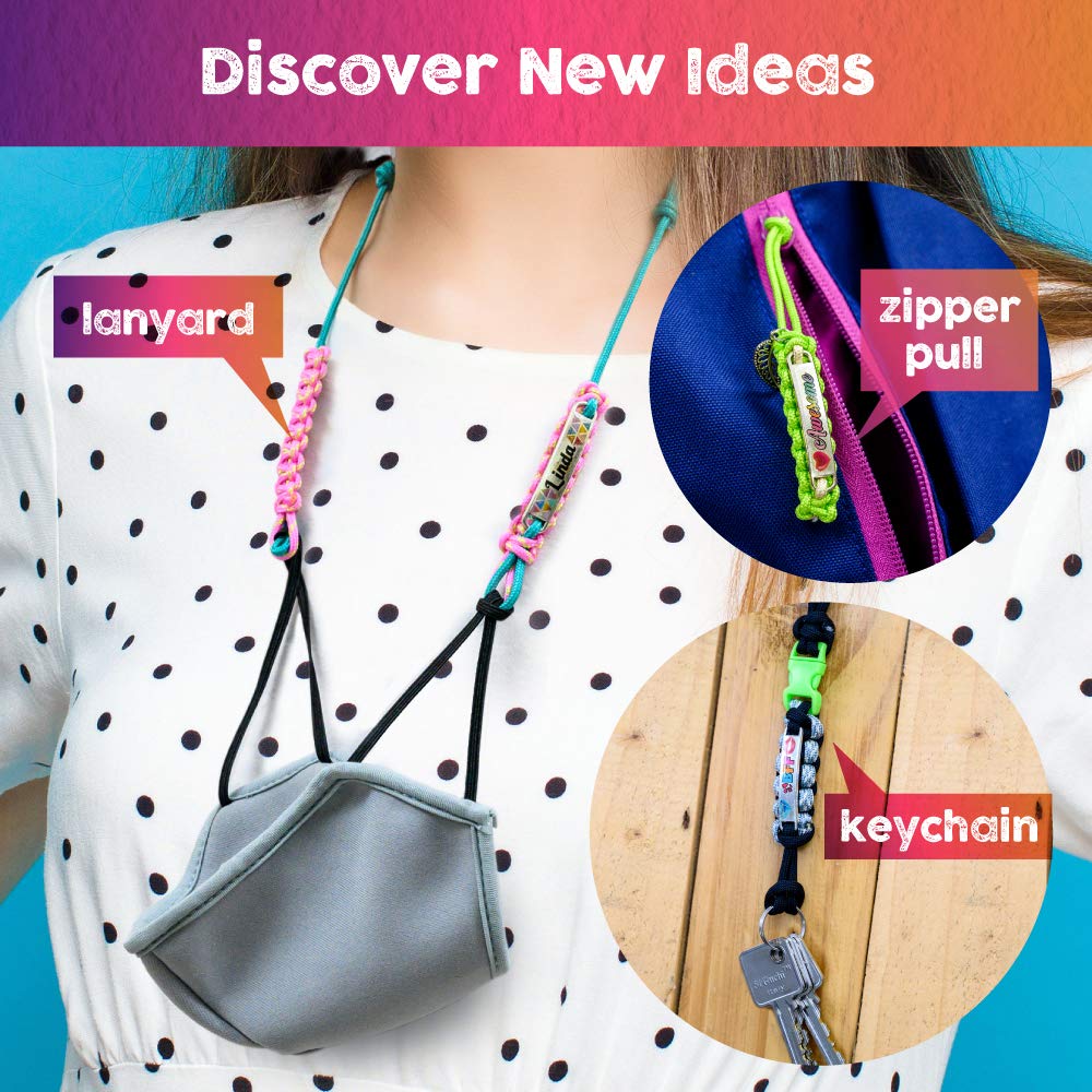 Paracord Bracelet Making Kit with Charms - Art & Craft Gift for Girls Age 8 9 10 11 12 & Teens 13 14 year old. Make Your Own Friendship & Fashion Jewelry for Birthday, Camp & Project Activity