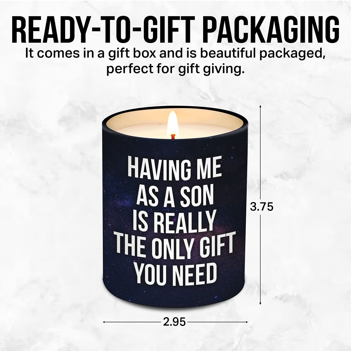 Mothers Gifts for Mom from Son, Mothers Day Gifts from Son - Gifts for Dad from Son for Fathers Day - Dad Gifts, Mom Gifts from Son - Birthday Gifts for Mom, Dad Birthday Gifts Candle 10Oz