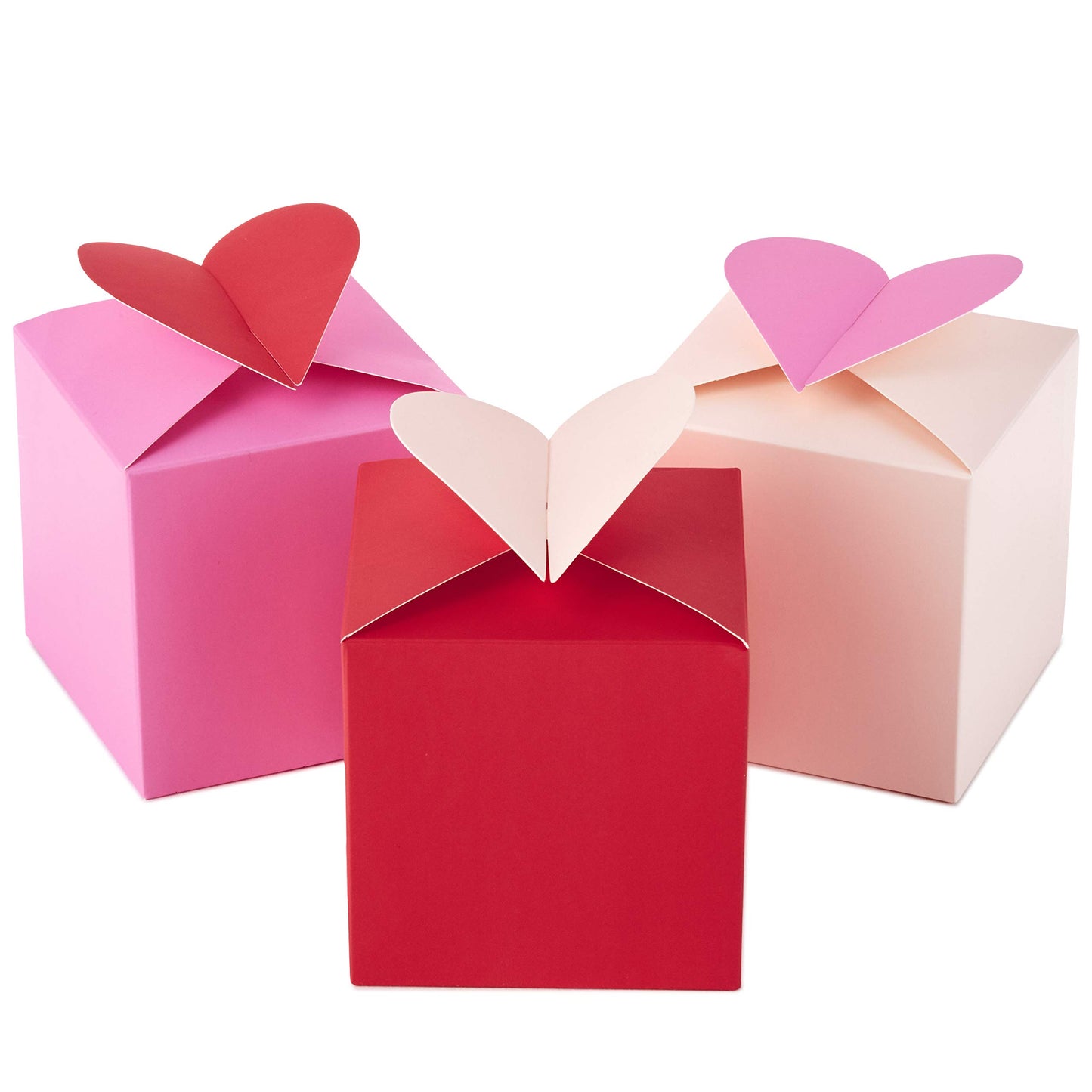 Paper Wonder 3" Small Valentines Gift Boxes (Pack of 3; Hearts in Pink, Purple and Red)