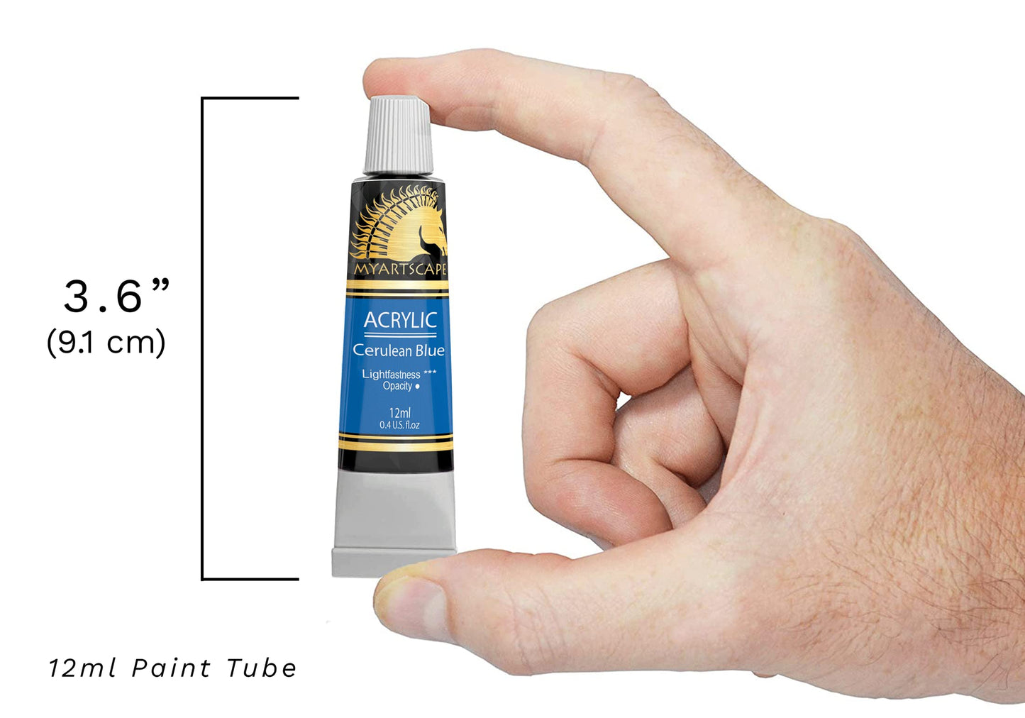 MyArtscape Acrylic Paint Set - 12 x 12ml Tubes - Lightfast - Heavy Body