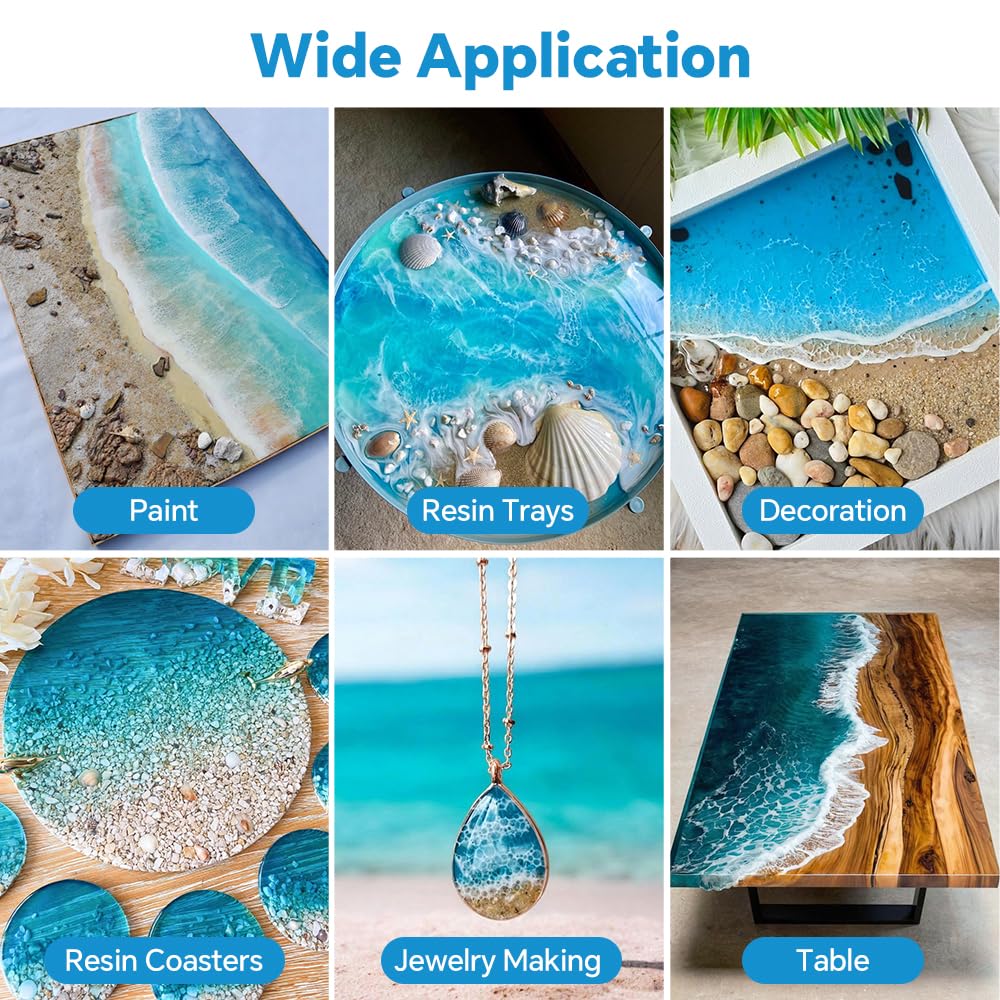 Sea Blue Epoxy Resin Pigment 100ml/3.4 fl.oz, High Concentration Liquid Colorant for Resin Art, Ideal for Creating Waves, Cells, and Unique Ocean DIY Crafts