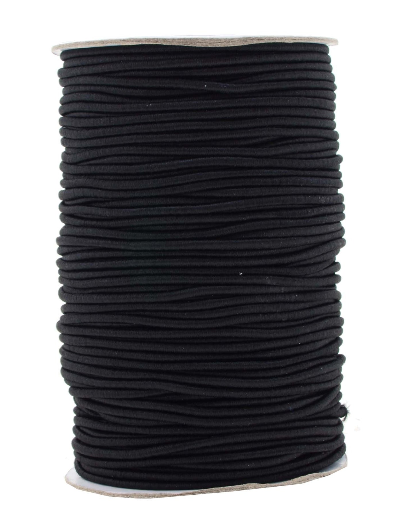 Mandala Crafts 2mm Black Elastic Cord for Jewelry Making - 76 Yds Stretchy Cord Round Elastic Strings for Bracelets Making String - Stretchy String for Crafts Beading