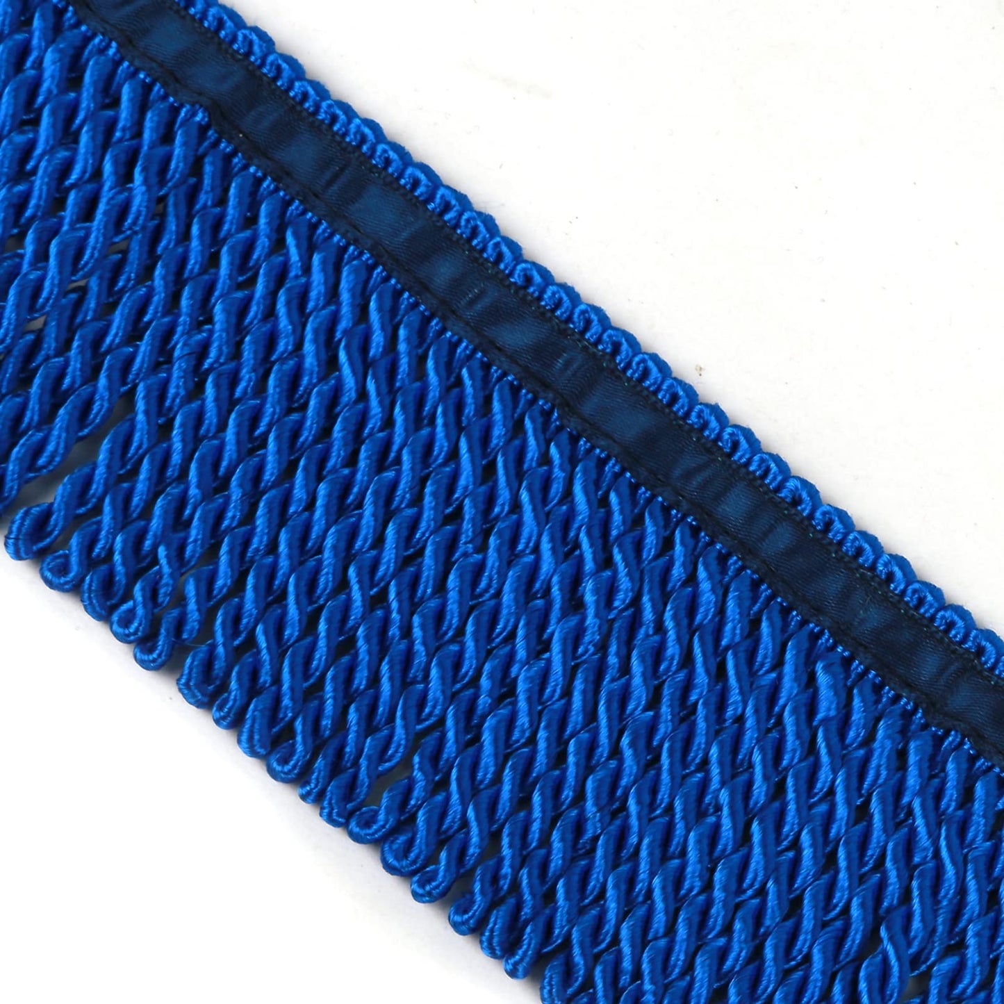 Bullion Fringe Trim and Embellishments 5/10 Yard X 2.5 Inches Fabric Trims Sewing DIY Decoration for Clothes Gold Hebrew Fringes with Blue Ribbon