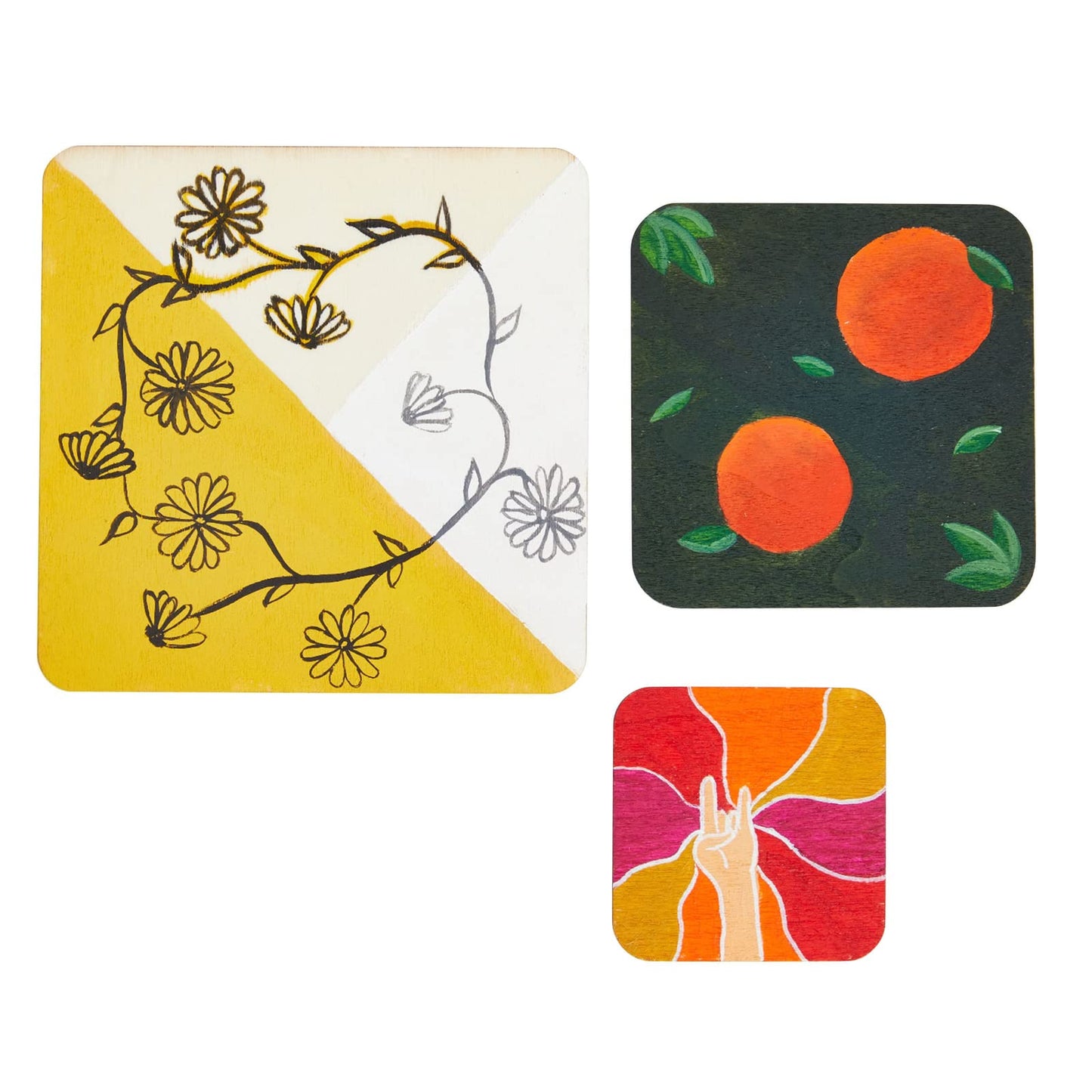 70 Pack Unfinished Wood Squares for Crafts, Wood Burning, Engraving (3 Sizes, 2", 3", 4")