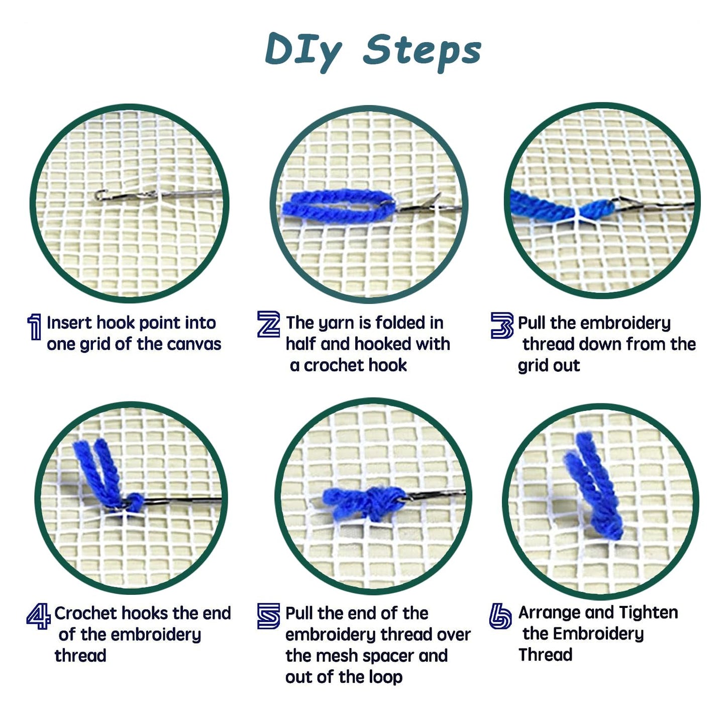 YP Latch Hook Kits for Kids Adults DIY Rug Tapestry Kits with Printed Canvas Embroidery Kits Festival Gifts Home Decoration (Fox,11.8inch X 11.8inch)