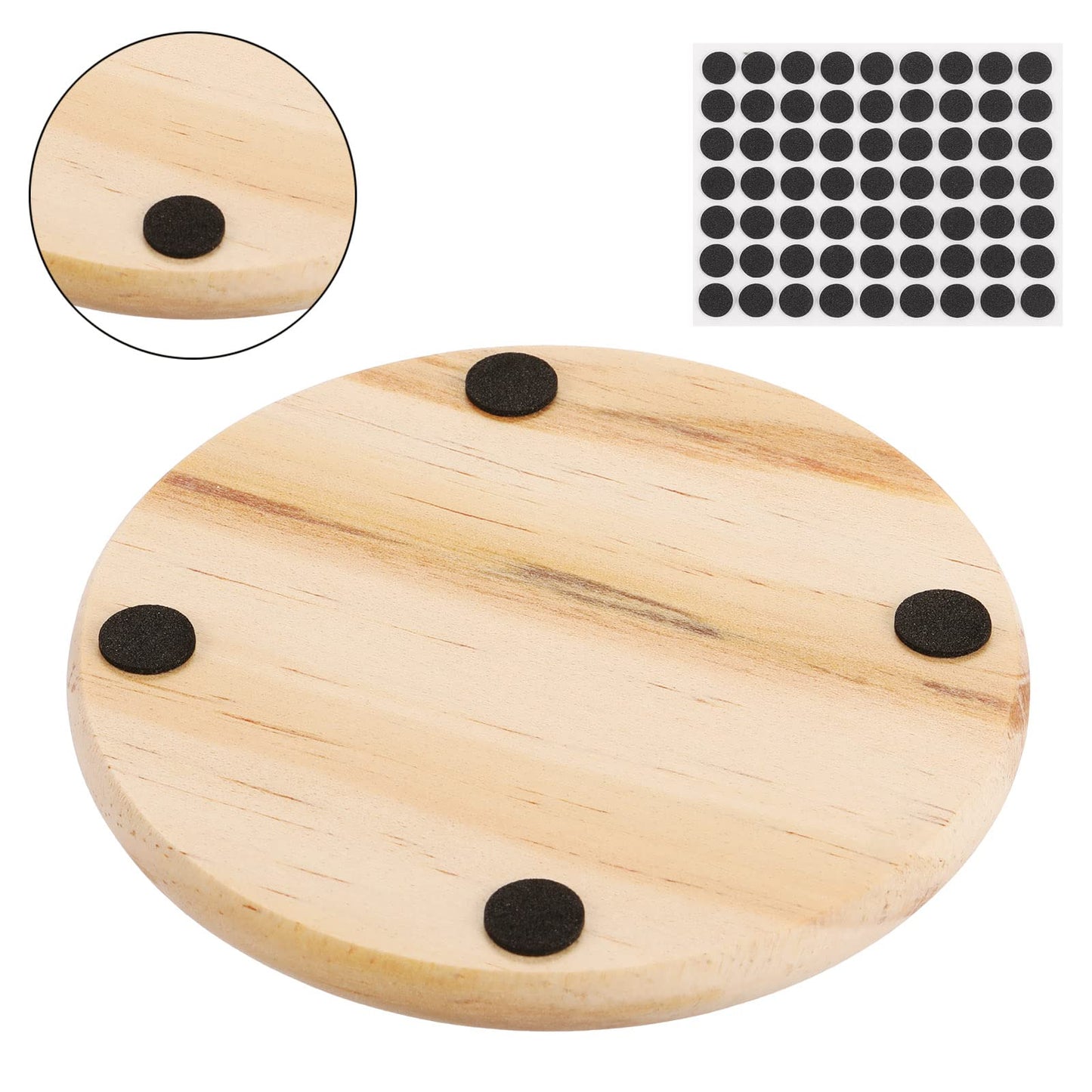 12 Pieces Unfinished Wood Coasters, GOH DODD 4 Inch Round Blank Wooden Coasters Crafts Coasters for DIY Architectural Models Drawing Painting Wood Engraving Wood Burning Laser Scroll Sawing