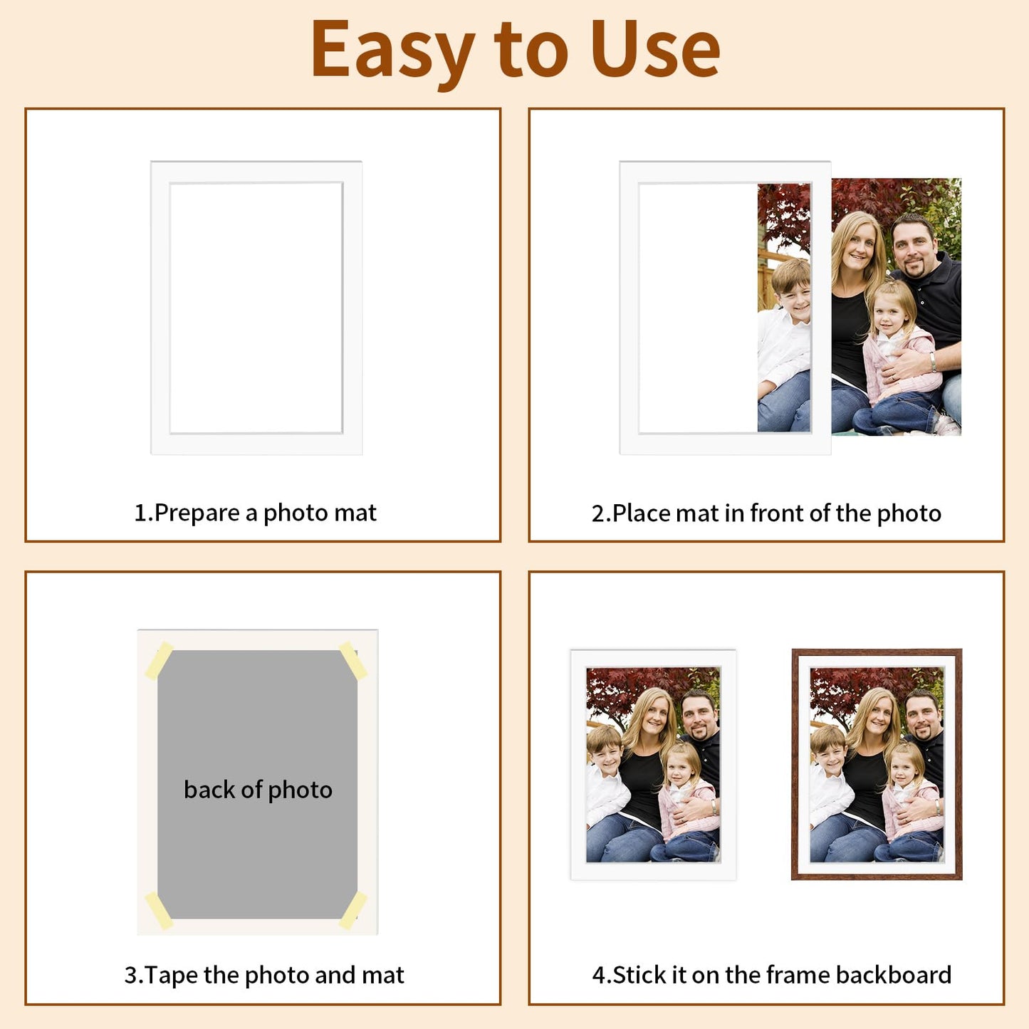 yeestone 10 Pack Picture Frame Mats, 5x7 Matted to 4x6 Photo Mats, Acid Free Picture Matting for Pictures Photos Watercolor Artwork (White)