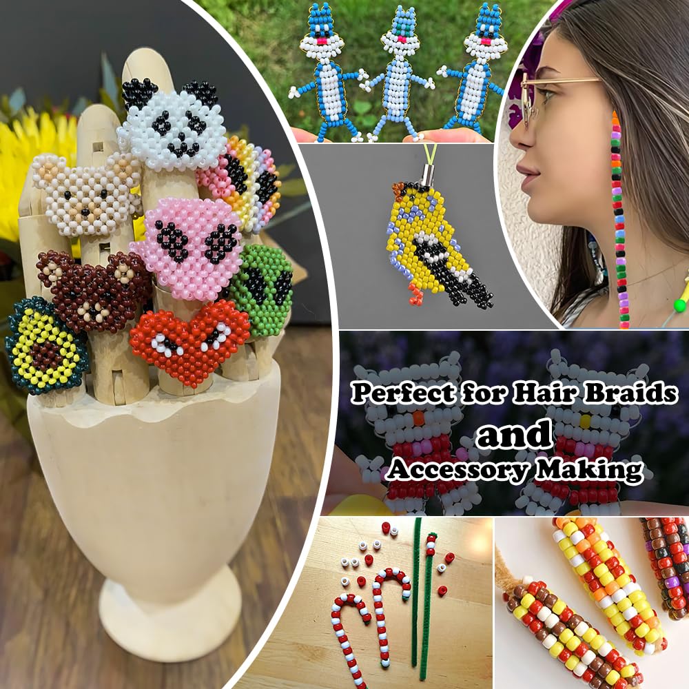 1000pcs Pony Beads,Beads for Bracelets, Bracelet Beads, Colorful Beads