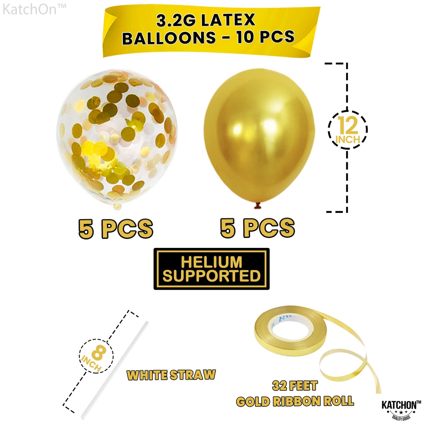 Katchon, We Are So Proud of You Balloon Banner - 16 Inch, Pack of 27 | Foil Gold Balloon Banner For Graduation Decorations 2026 | Grad Party Decor, 2026 Graduation Decorations