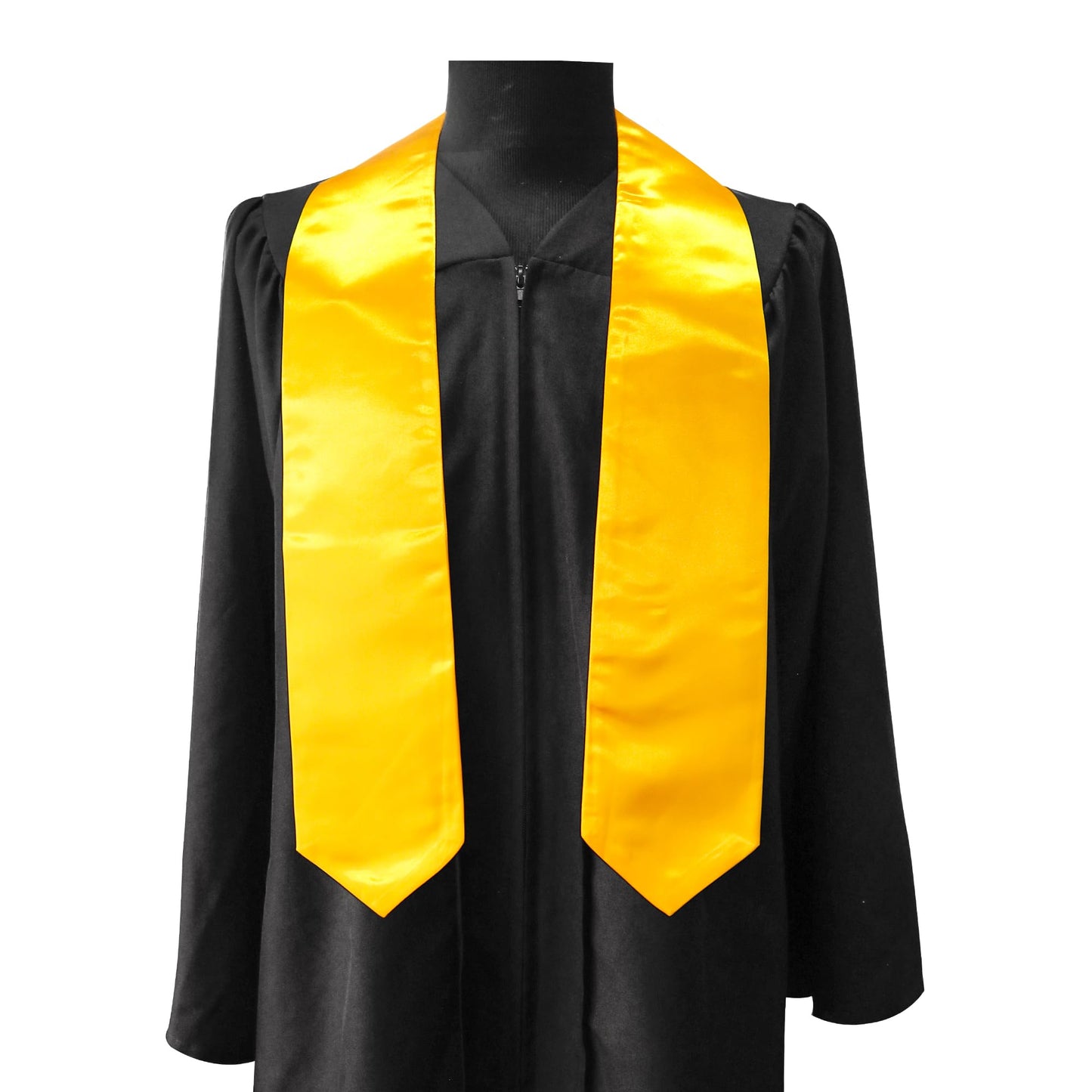GraduationMall Unisex Adult Plain Graduation Stole 60" Gold