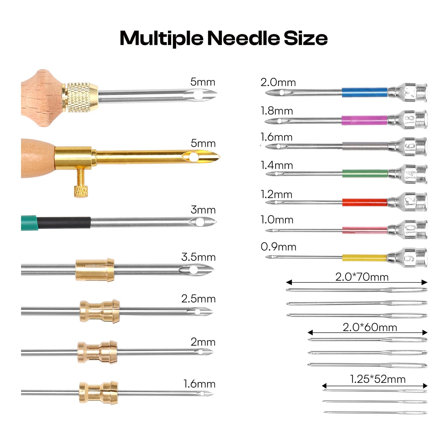 36PCS Punch Needle Kit for DIY Embroidery - Punch Needle with Finger Cots, Wooden Handles, Storage Bag, Ideal for Punch Needle Kits Adults Beginner