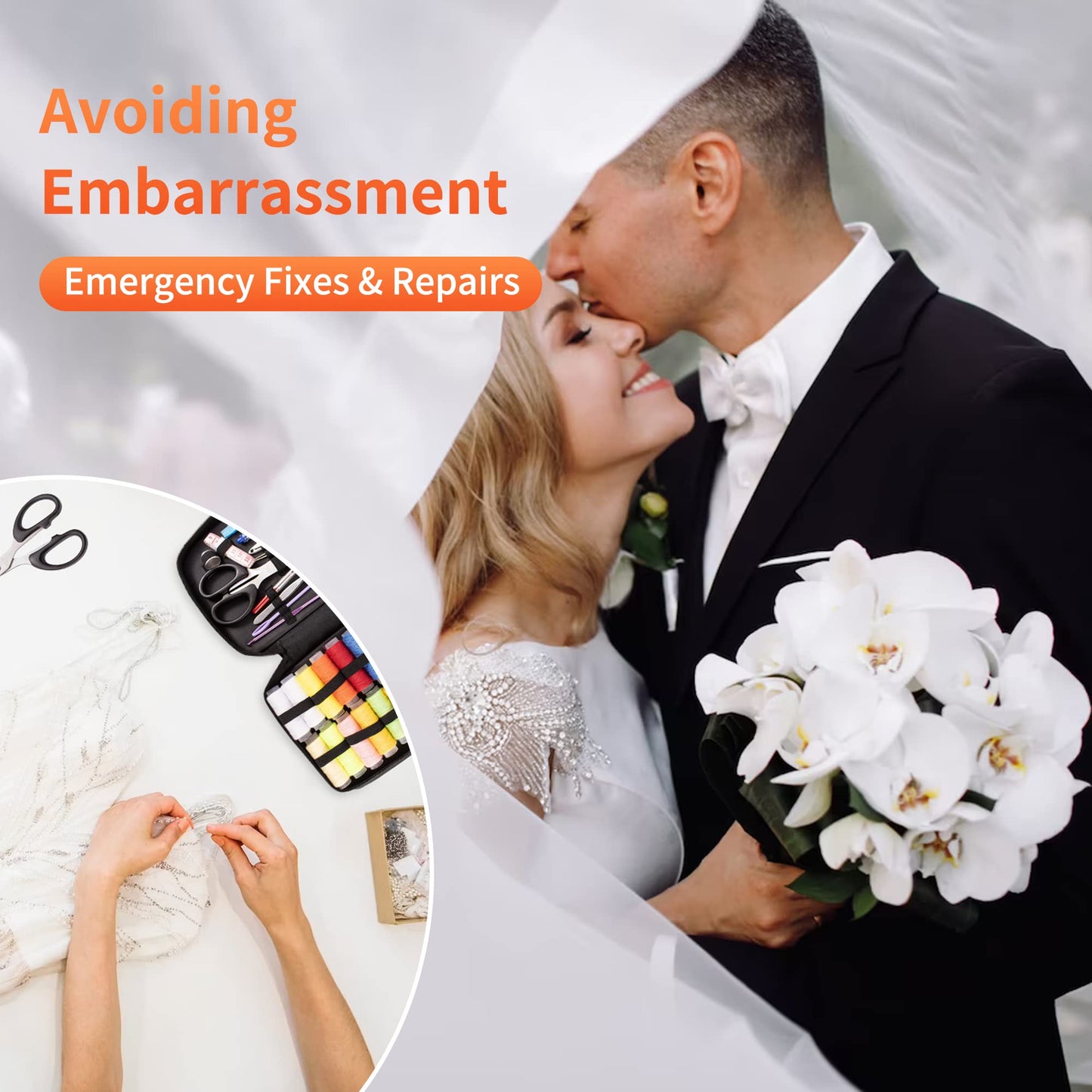 TALERLUV Needle and Thread Sewing Kit for Adults, Basic Hand Sewing Starter Set for Beginner, Travel, Small Fixes and Emergency Repairs, DIY Sewing Tools Supplies