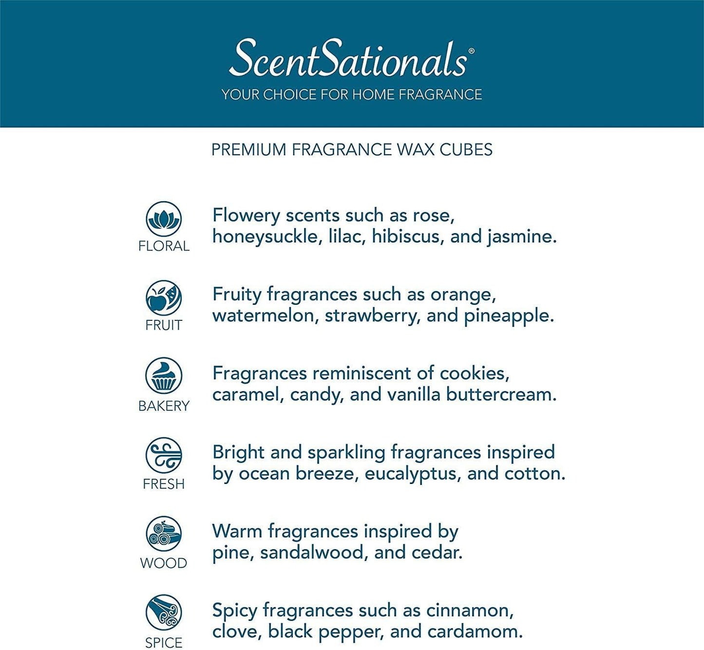 Scentsationals Scented Wax Fragrance Melts - Holiday Collection - Wax Cubes Pack, Home Warmer Tart, Electric Wickless Candle Bar Air Freshener - 2.5 oz (4-Pack)(Caramel Apple Spice)