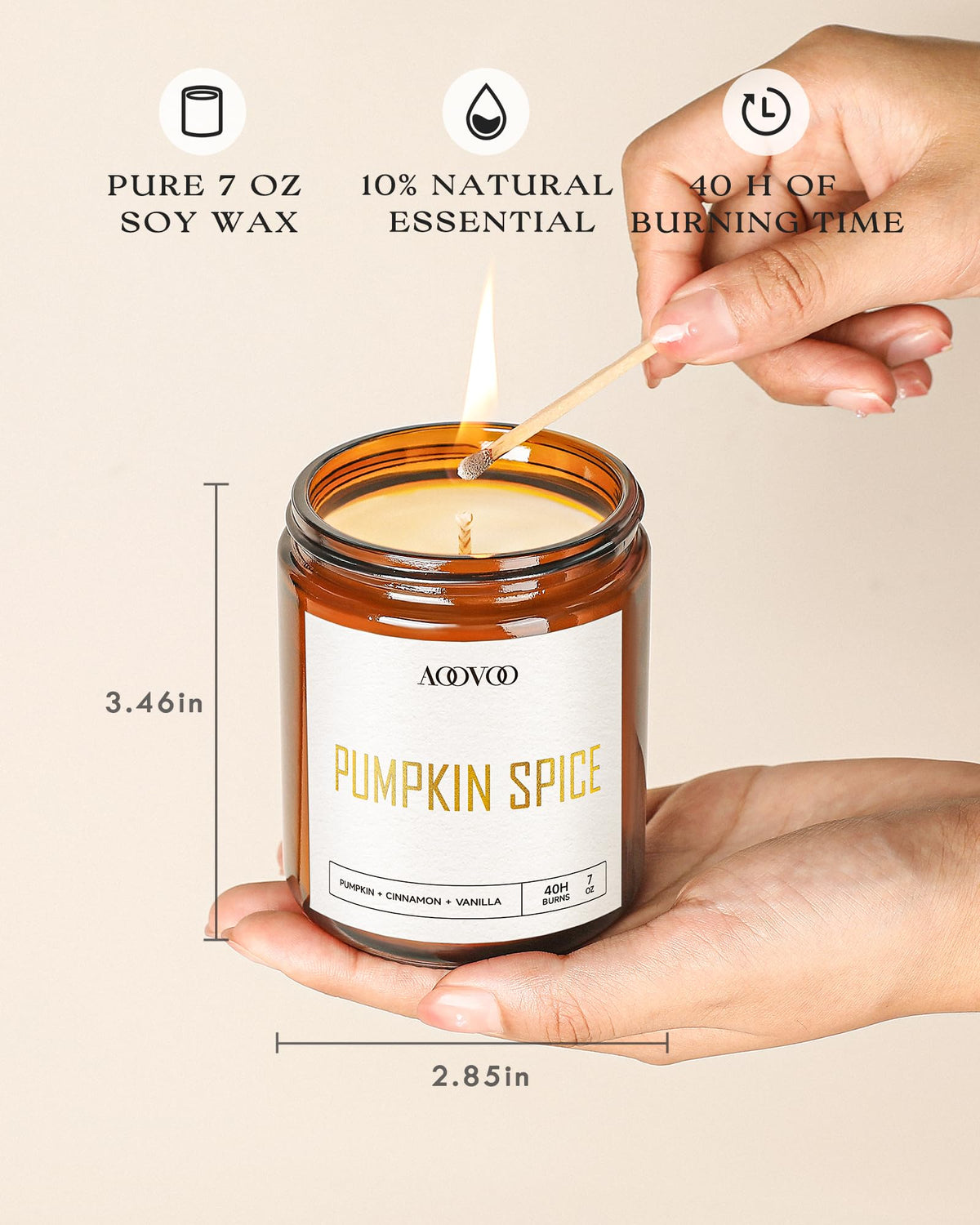 AOOVOO Fall Scented Candles - 6 PC Soy Candle, 42 oz