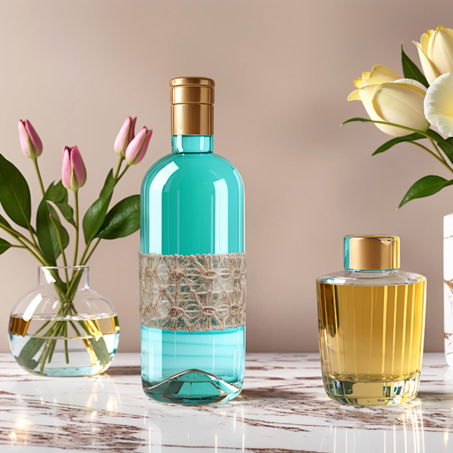 4 Rolls Burlap Ribbon Rustic Jute Mesh Ribbons for Crafts, Craft Ribbon Net Burlap Fabric Ribbon for Gift Wrapping Wedding Tree Wedding Christmas Halloween Decoration (Total Length: 10 Meters)