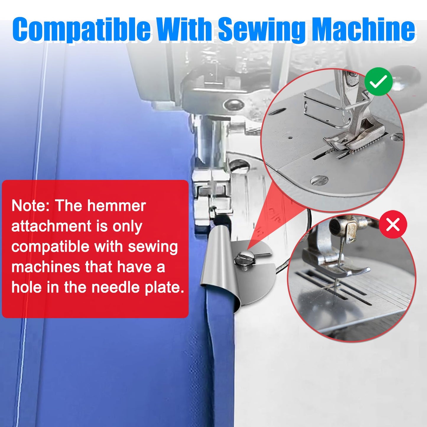 Sewing Rolled Hemmer Foot 8PCS Rolled Hem Presser Foot 3/4/5/6/7/8/9/10mm 8 Sizes Wide Rolling Hem Foot Sewing Machine Presser Feet Hemmer Home Industrial Curved Scroll Hemming Feet