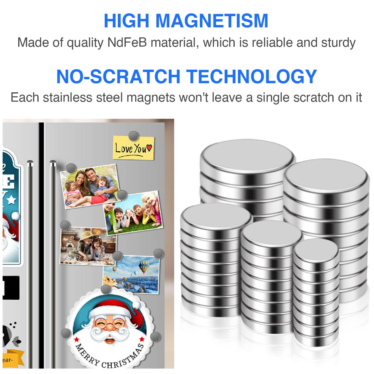 DIYMAG Small Magnets, 40 Pack Tiny Rare Earth Magnets, 5 Different Size Neodymium Magnets for Refrigerator, DIY, Building, Crafts and Kitchen Cabinet, Office Magnets